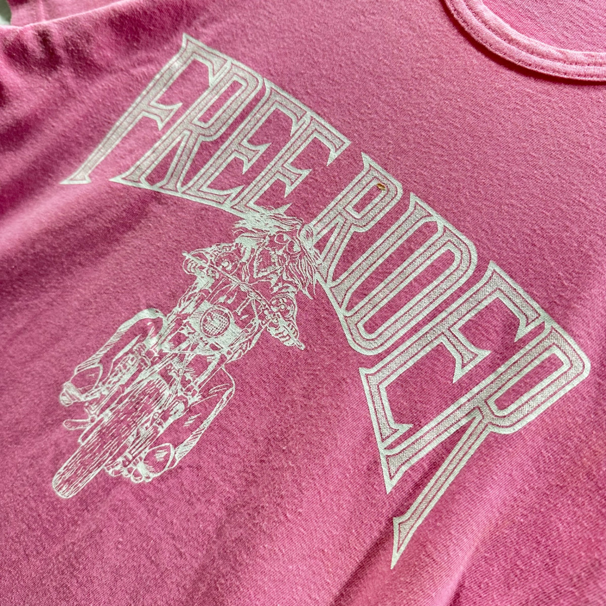COMME des GARCONS JUNYA WATANABE MAN PINK(コムデギャルソンジュンヤワタナベマンピンク) 2003SS ”FREE RIDER” Graphic Tee グラフィック Tシャツ UI-T028 表記無(S程度) ピンク 00's クロス