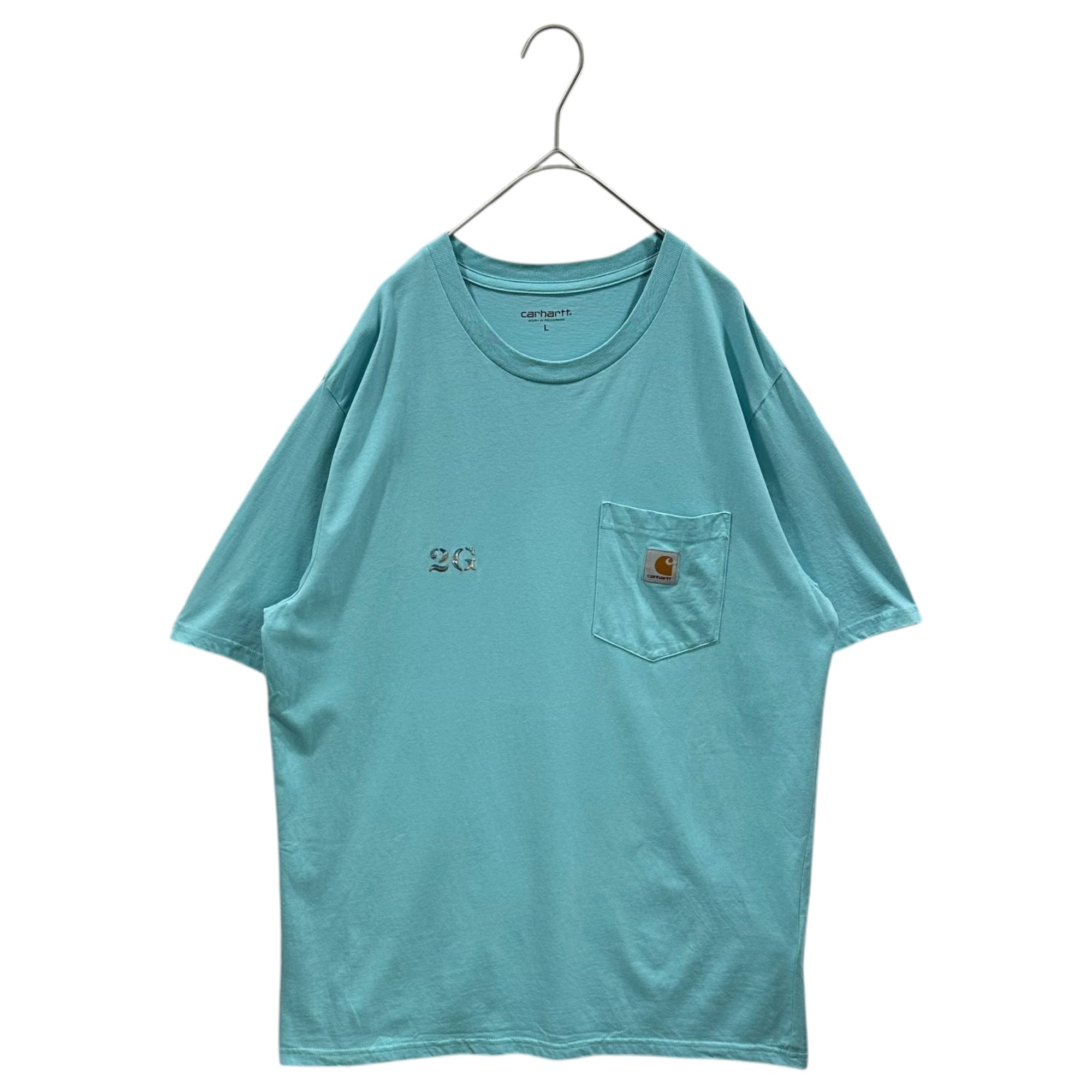 carhartt WIP ×2G (カーハートウィップ×2G) 2020SS S/S POCKET T-SHIRT 半袖 Tシャツ L ライトブルー 2G限定販売 空山基デザインロゴ