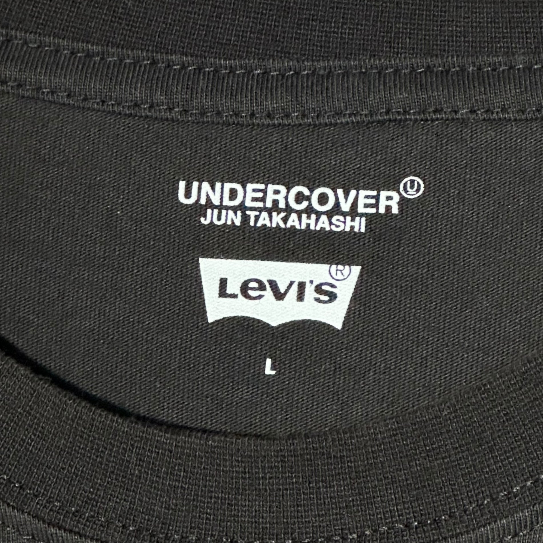 LEVI'S × UNDERCOVER (リーバイス × アンダーカバー) LIGHT DARKNESS Embroidered Back Triple-Eye Print T-Shirt ライトダークネス 刺繍 バック 3連 目 プリント Tシャツ PC9-0023A-0001 L ブラック