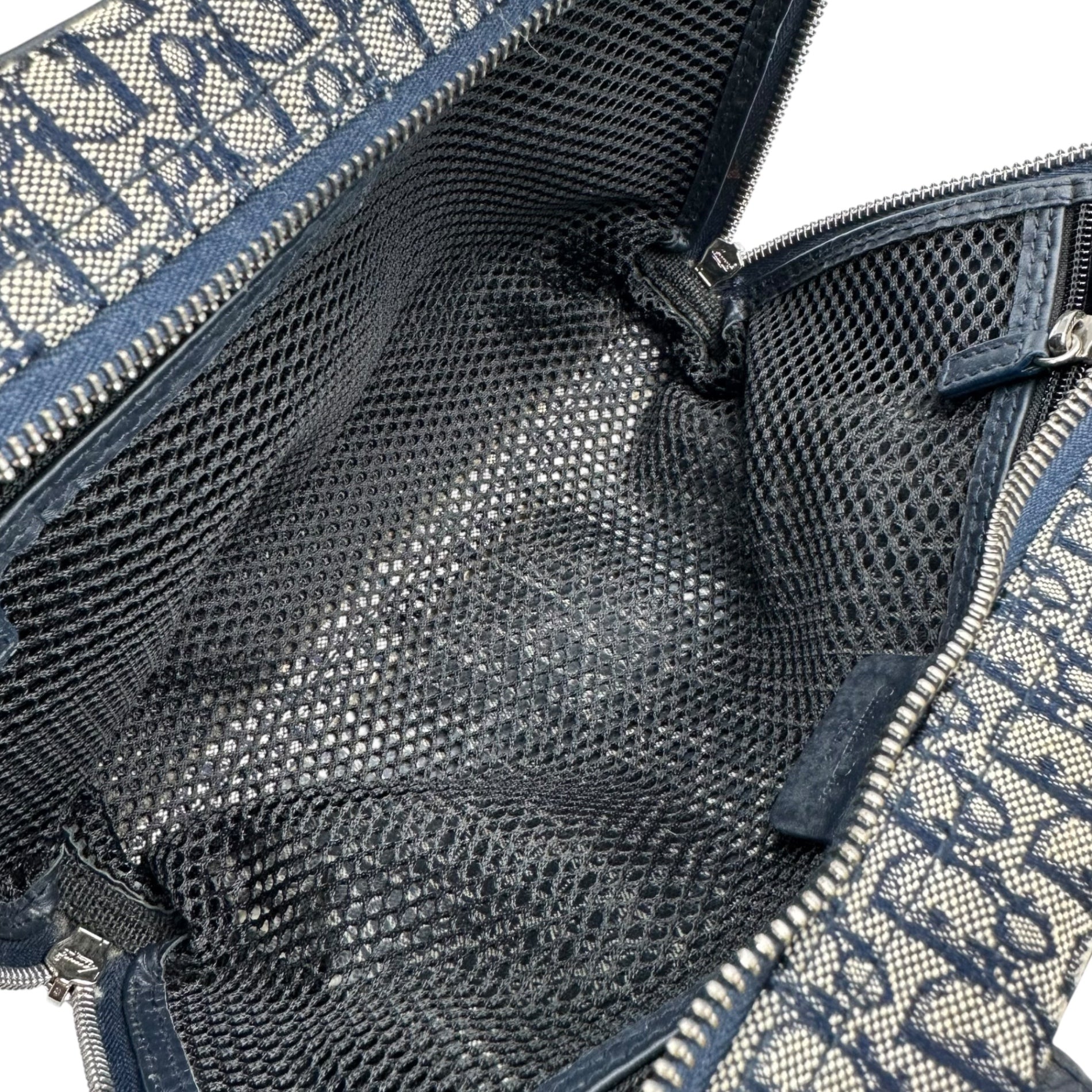 Christian Dior(クリスチャンディオール) Trotter Oblique Travel Handbag トロッター オブリーク トラベル ハンド バッグ MC0053 グレー×ネイビー