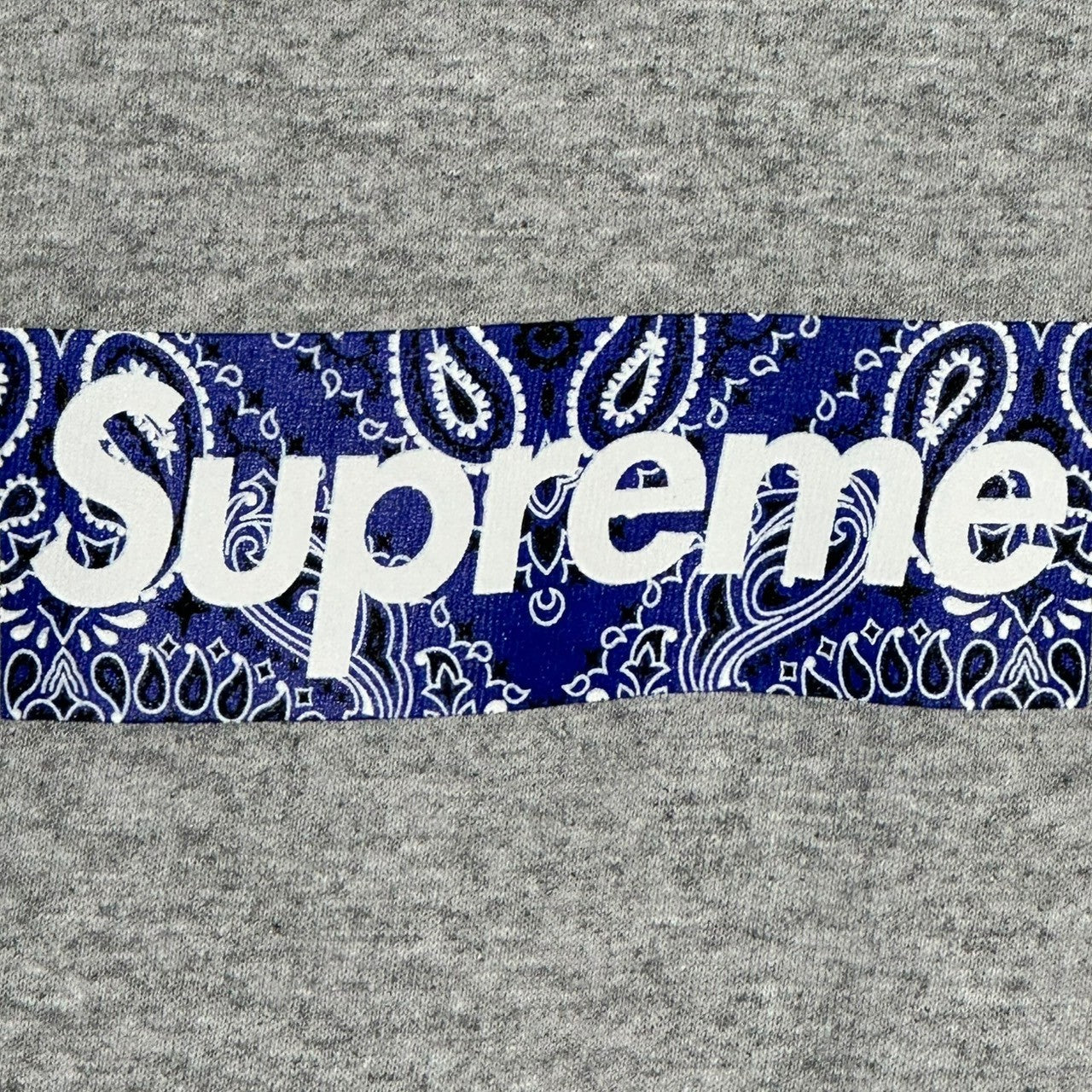 SUPREME(シュプリーム) 19AW Bandana Box Logo Tee バンダナ ボックス ロゴ Tシャツ S グレー