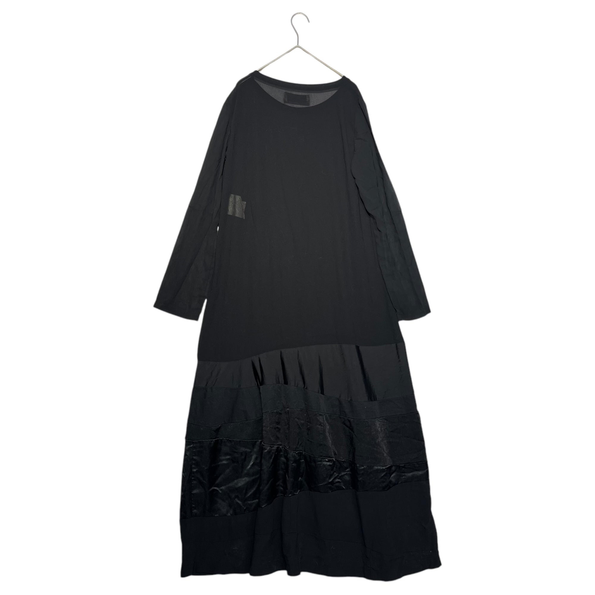 tricot COMME des GARCONS(トリココムデギャルソン) 90's Hem switching sheer maxi dress 90年代 裾切替 シアー マキシ ワンピース TO-040100 FREE ブラック AD1993