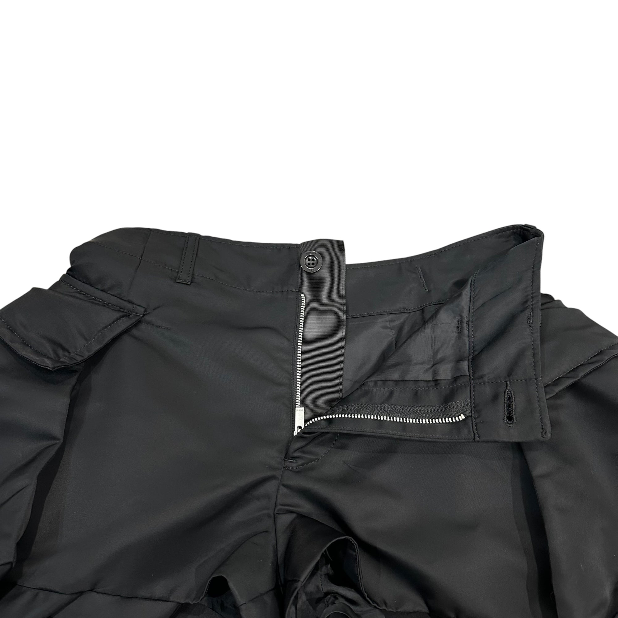 sacai(サカイ) 2025AW Nylon Twill Shorts ナイロン ツイル ショーツ ショートパンツ 25-07995 1(S程度) ブラック 男性着用可能