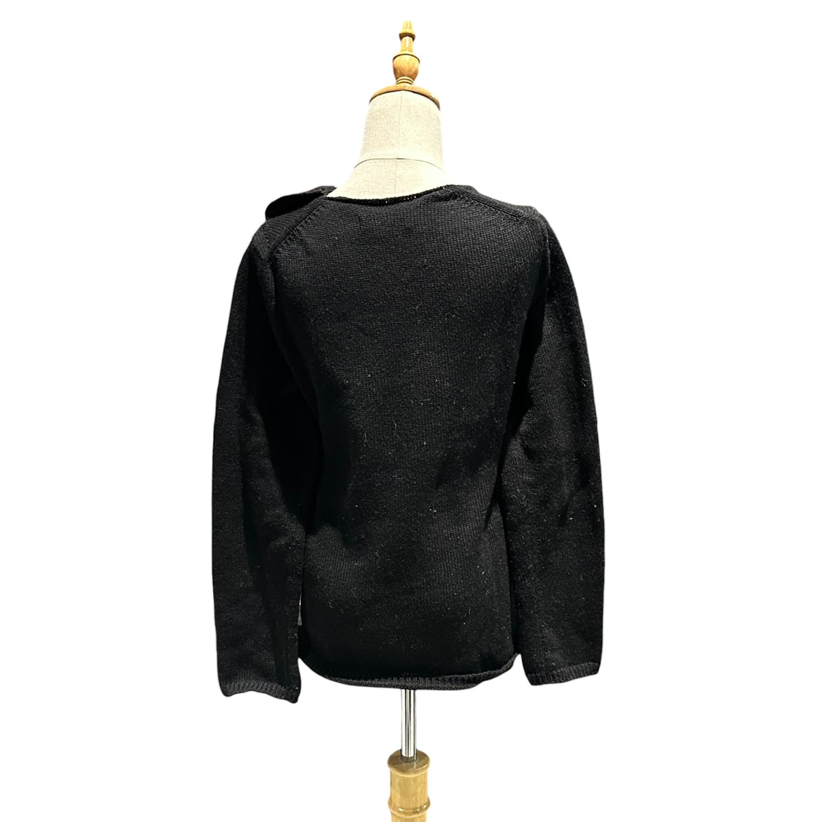 COMME des GARCONS COMME des GARCONS(コムデギャルソンコムデギャルソン) 2022AW Single-collar wool knit blouse 片襟 ウール ニット ブラウス RJ-N508 XS ブラック