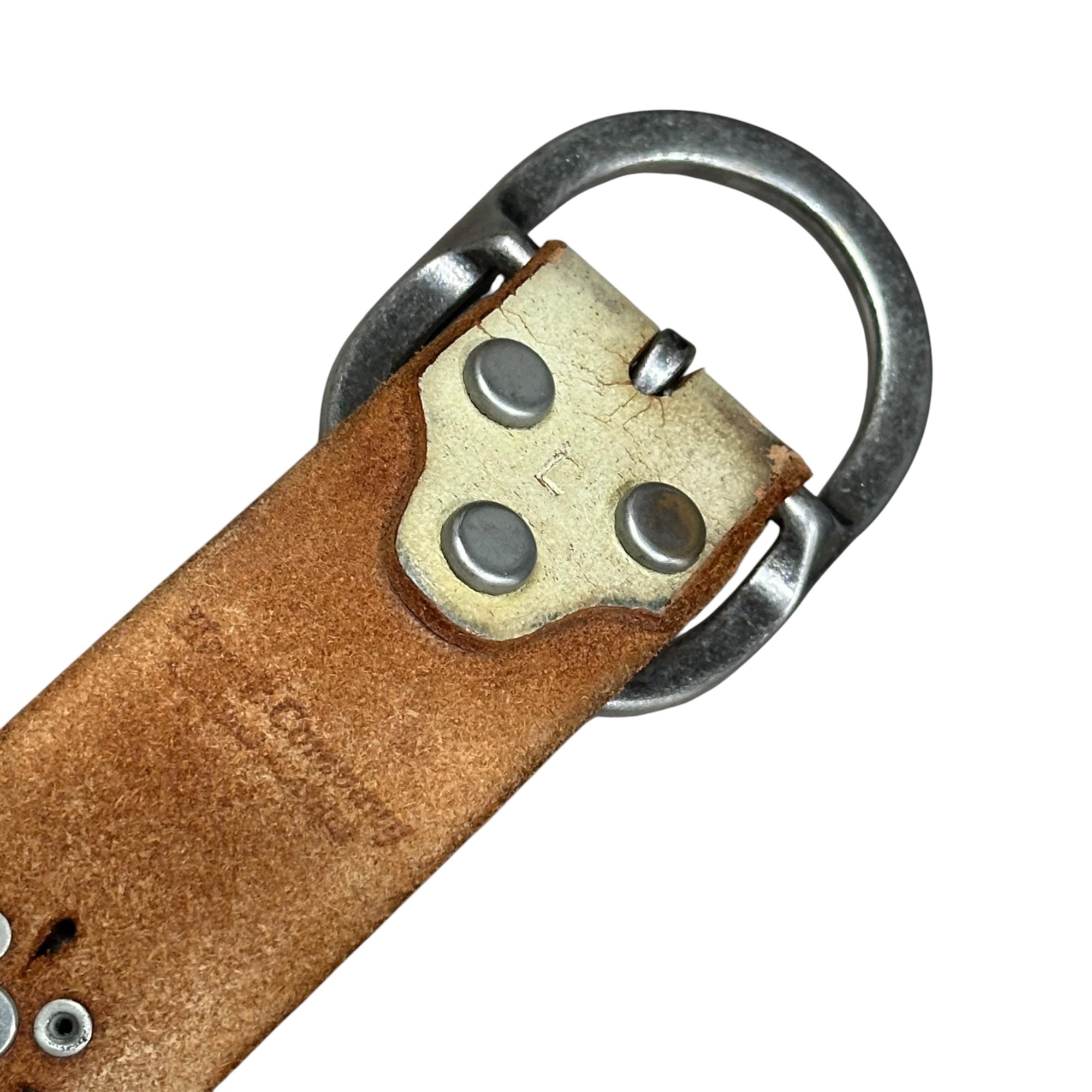 Hawk company(ホークカンパニー) Studded Leather Belt スタッズ レザー ベルト L ホワイト