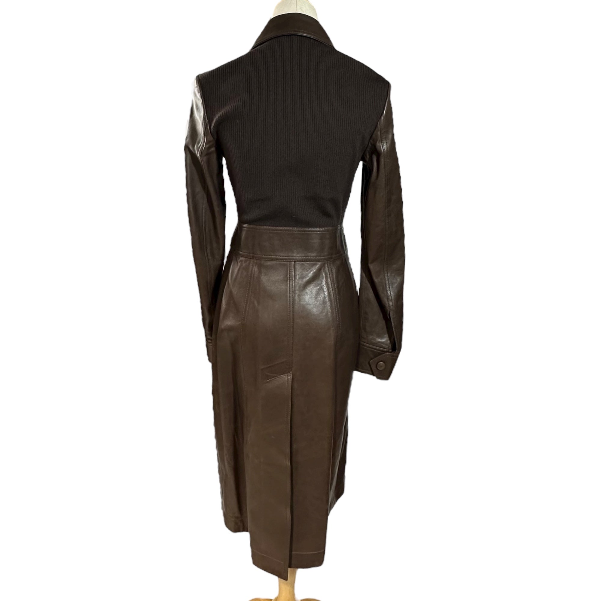 BURBERRY(バーバリー) Detachable Cropped Vest Lambskin Coat デタッチャブル クロップドベスト ラムスキン コート レザー 8013693/69E 4 ブラウン