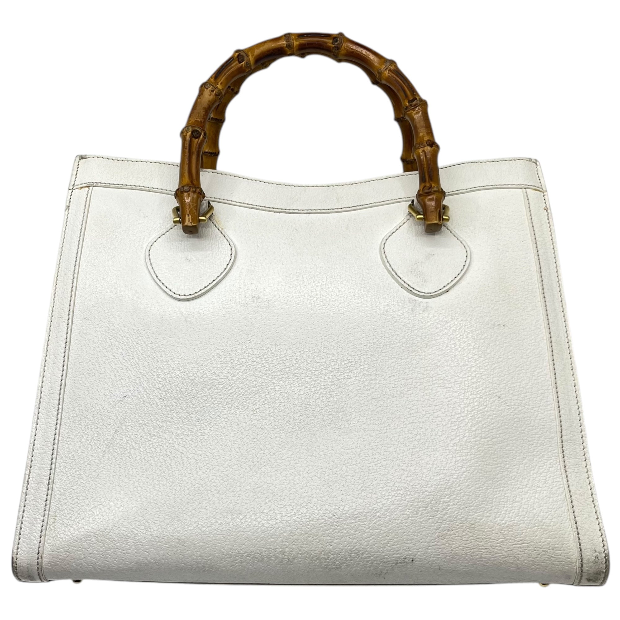 GUCCI(グッチ) bamboo leather handbag バンブー レザー ハンド バッグ 002.2853.0260.0 ホワイト OLD