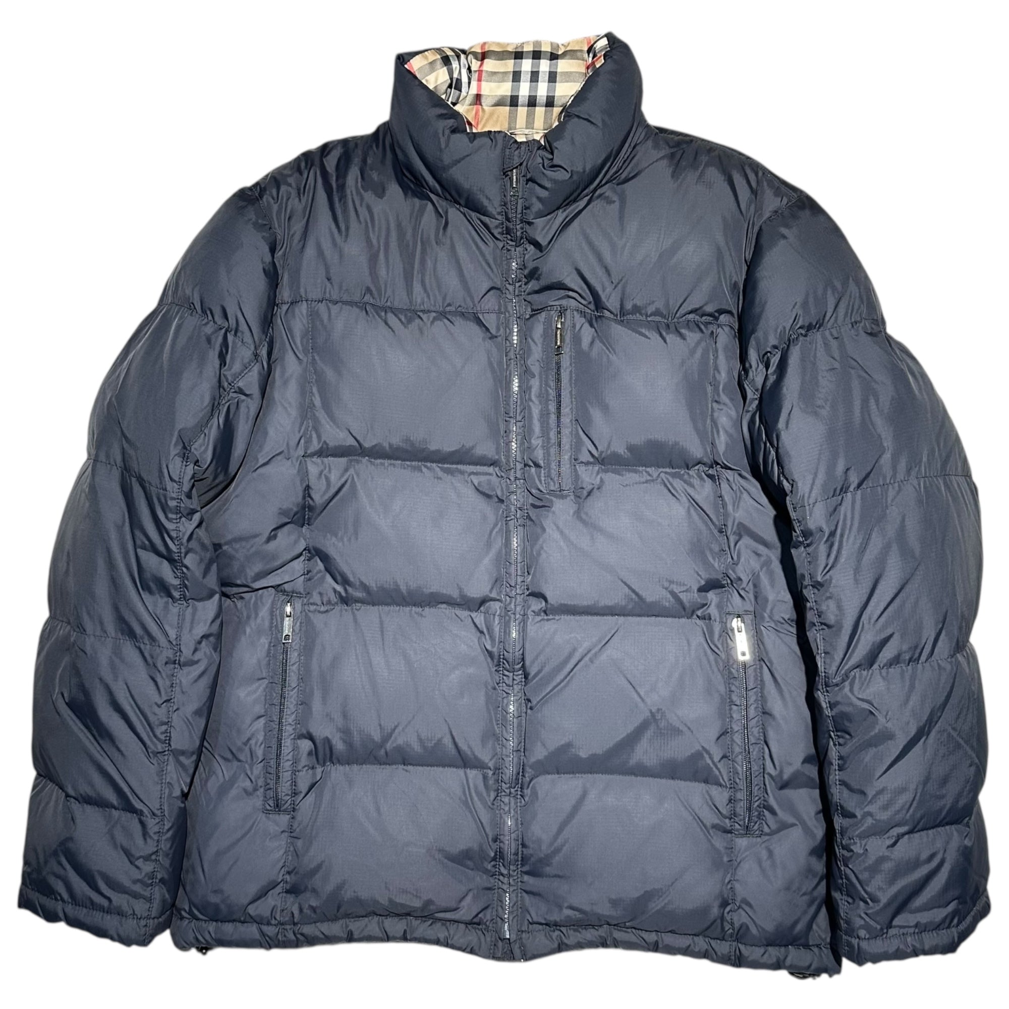 BURBERRY LONDON(バーバリーロンドン) 07AW Nova Check Lining Down Jacket ノヴァチェック ライニング ダウン ジャケット L ブラック LENNON