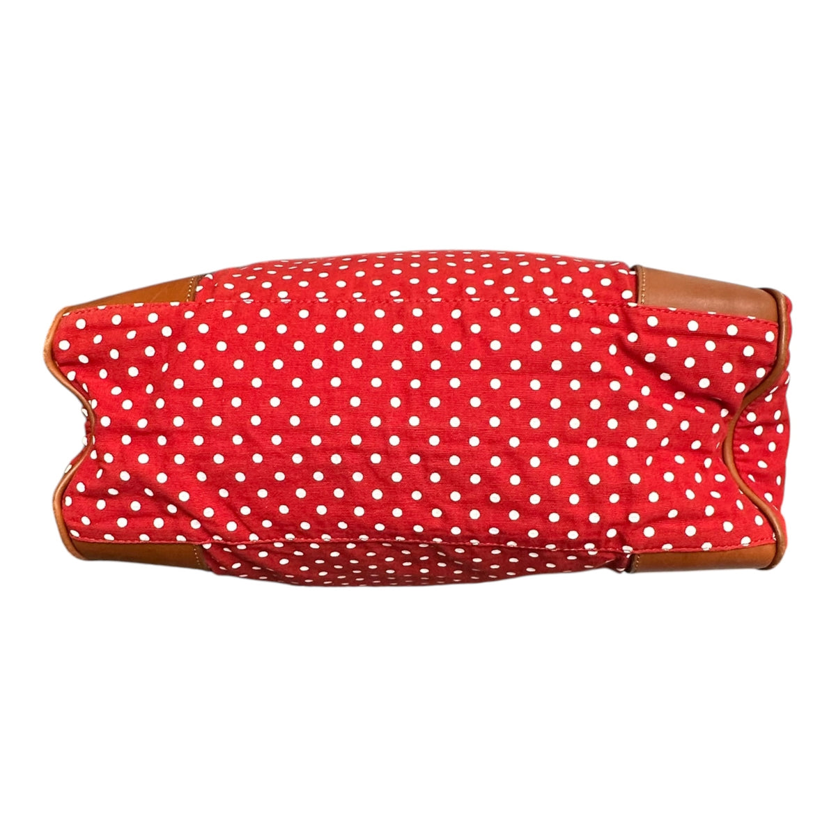 Felisi(フェリージ) Dot handbag ドット柄 ハンド バッグ レッド×ブラウン レザー
