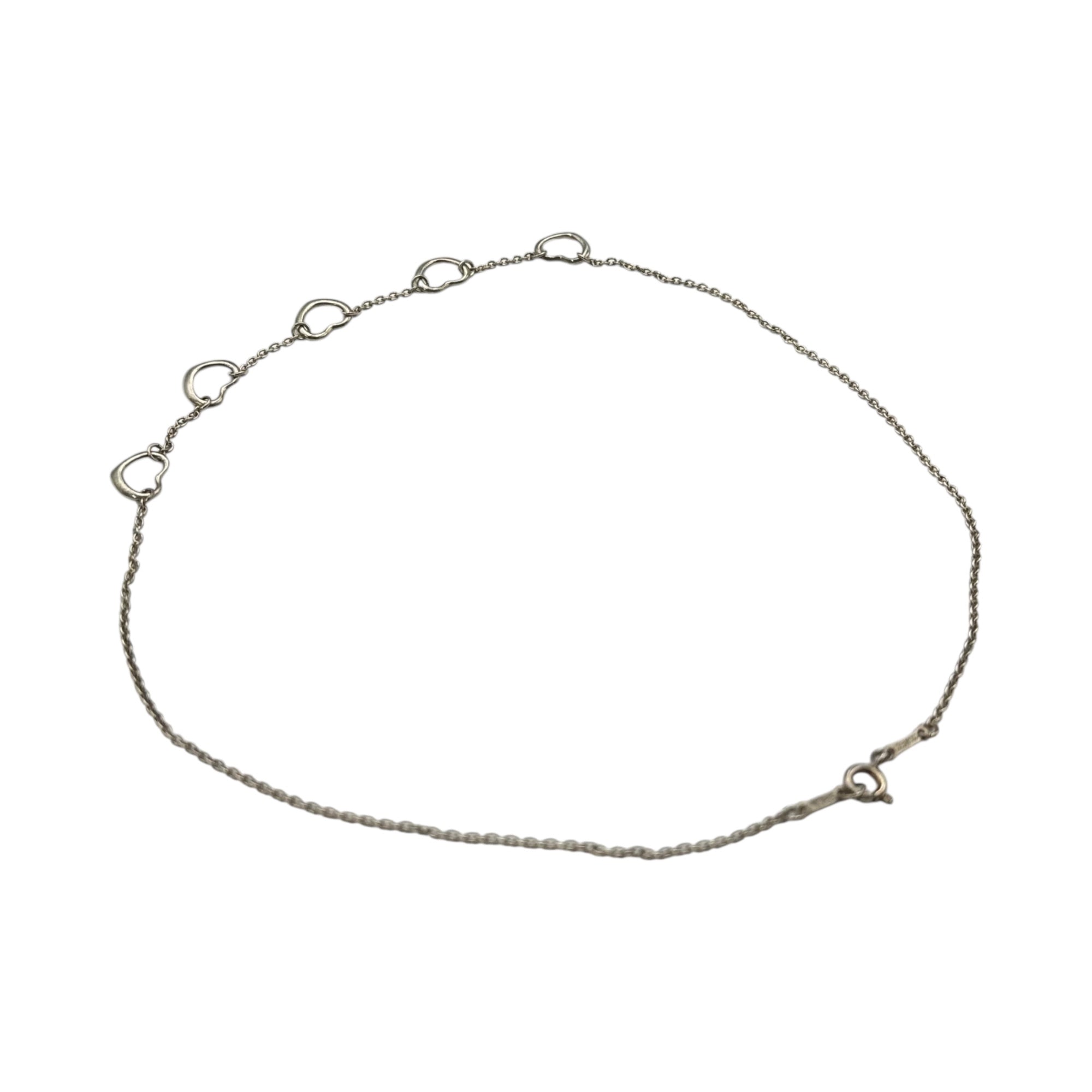 TIFFANY & CO.(ティファニー) Elsa Peretti 5-Link Open Heart Necklace エルサ ペレッティ 5連 オープンハート ネックレス シルバー