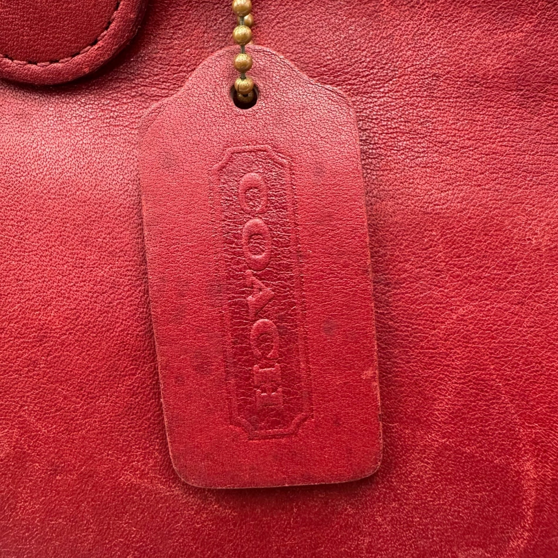 COACH(コーチ) Leather Mini Tote Bag レザー ミニ トート バッグ 4133 レッド ハンド OLD オールド