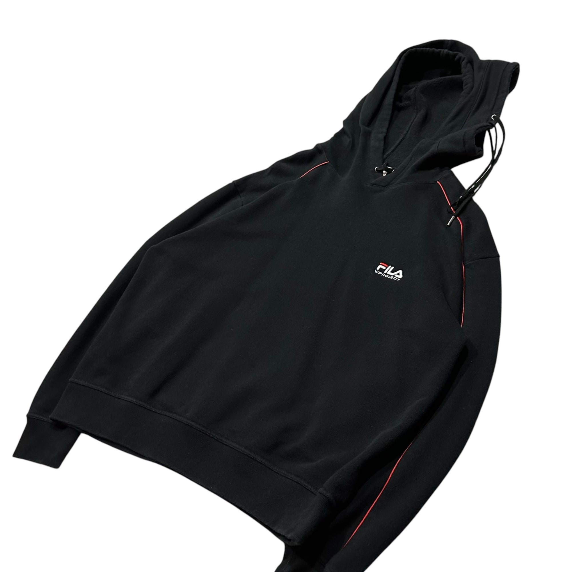 Y/Project×FILA(ワイプロジェクト×フィラ) 22SS Rebuild Food Logo Hoodie 再構築 フード ロゴ パーカー YPFISWERAT3 UNISEX S ブラック コラボ