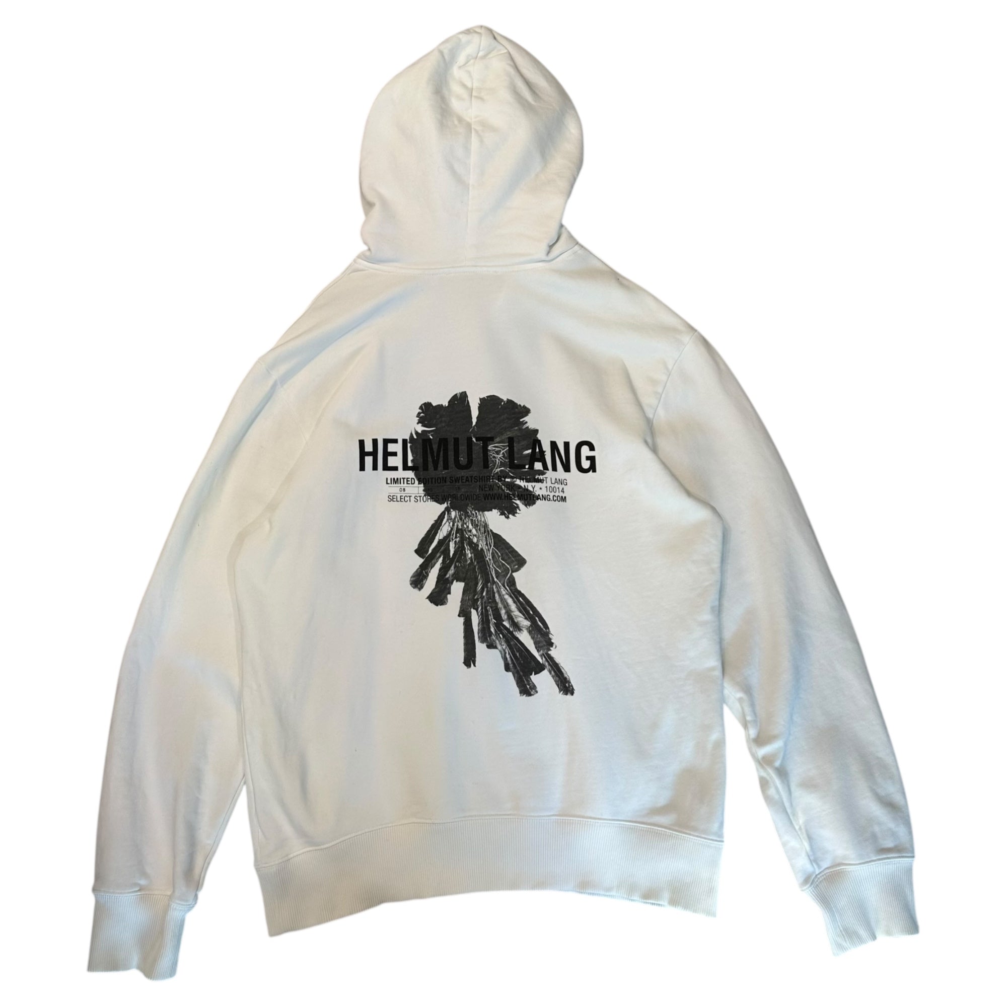 HELMUT LANG(ヘルムートラング) Limited Edition Sweatshirt Hoodie リミテッド エディション プルオーバー パーカー 16-8301108-000-906 L ホワイト