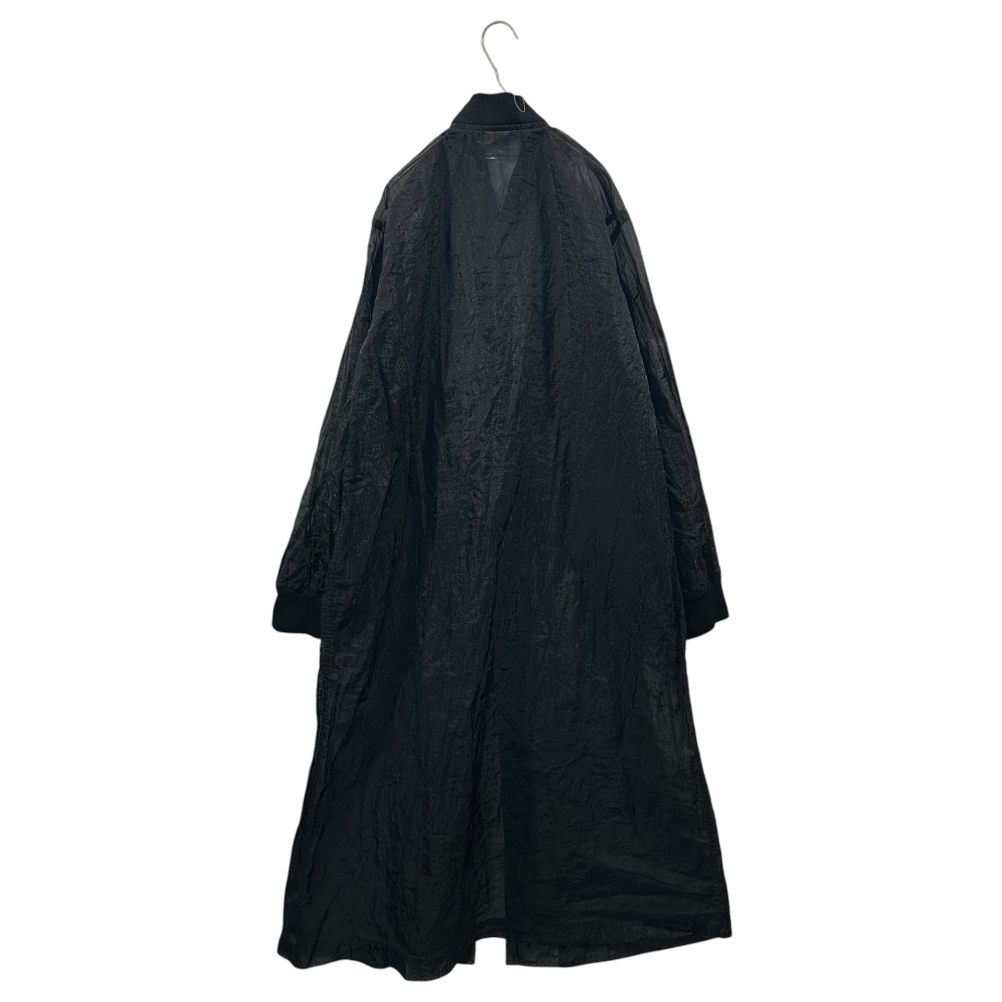 BLACK COMME des GARCONS(ブラックコムデギャルソン) 2020AW See-Through Long Coat シースルー ロング コート 1F-C002 M ブラック AD2020