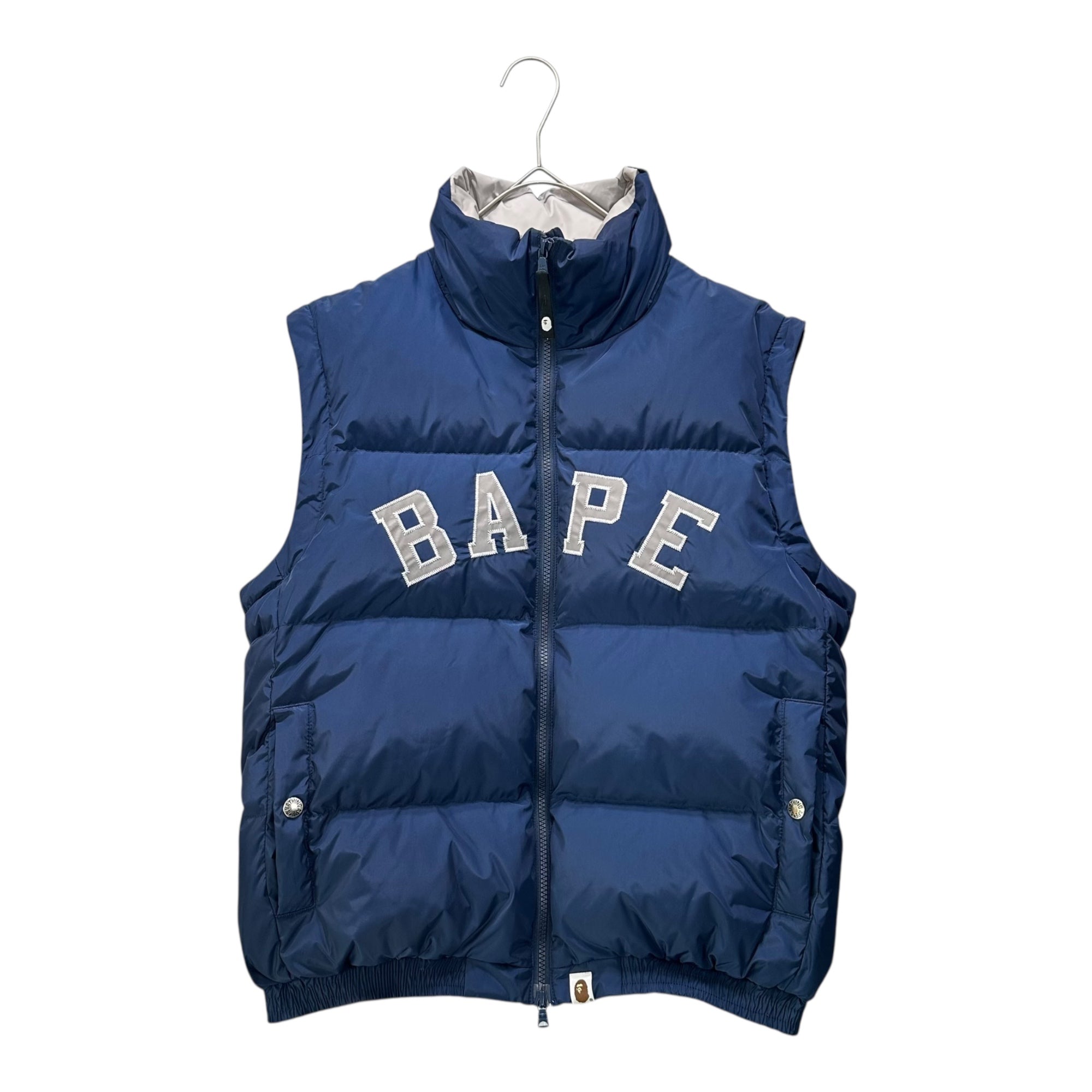 A BATHING APE(アベイシングエイプ) 25AW BAPE DETACHABLE SLEEVES DOWN JACKET 2WAY ダウン ジャケット 001DNK802001L F ネイビー