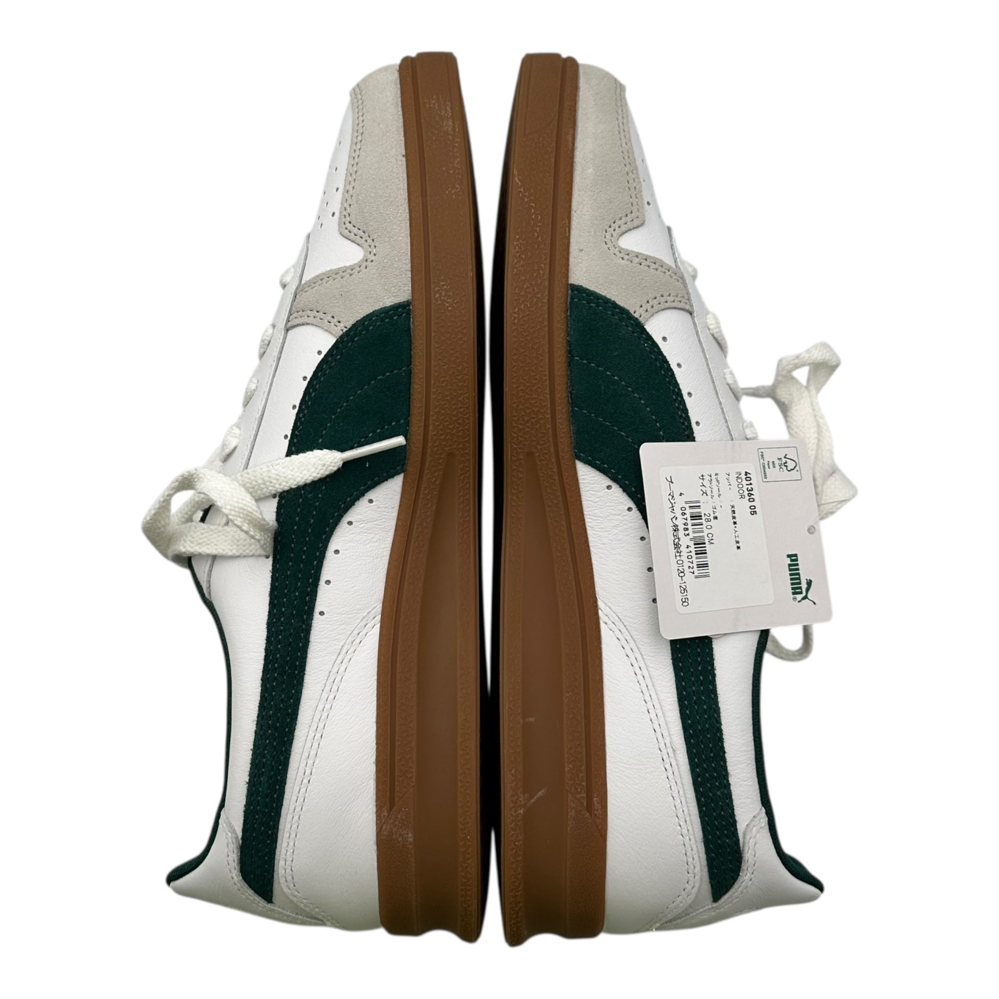 PUMA(プーマ) EXCLUSIVE INDOOR 限定 インドア ローカットスニーカー 401360-05 28.0cm ホワイト×グリーン