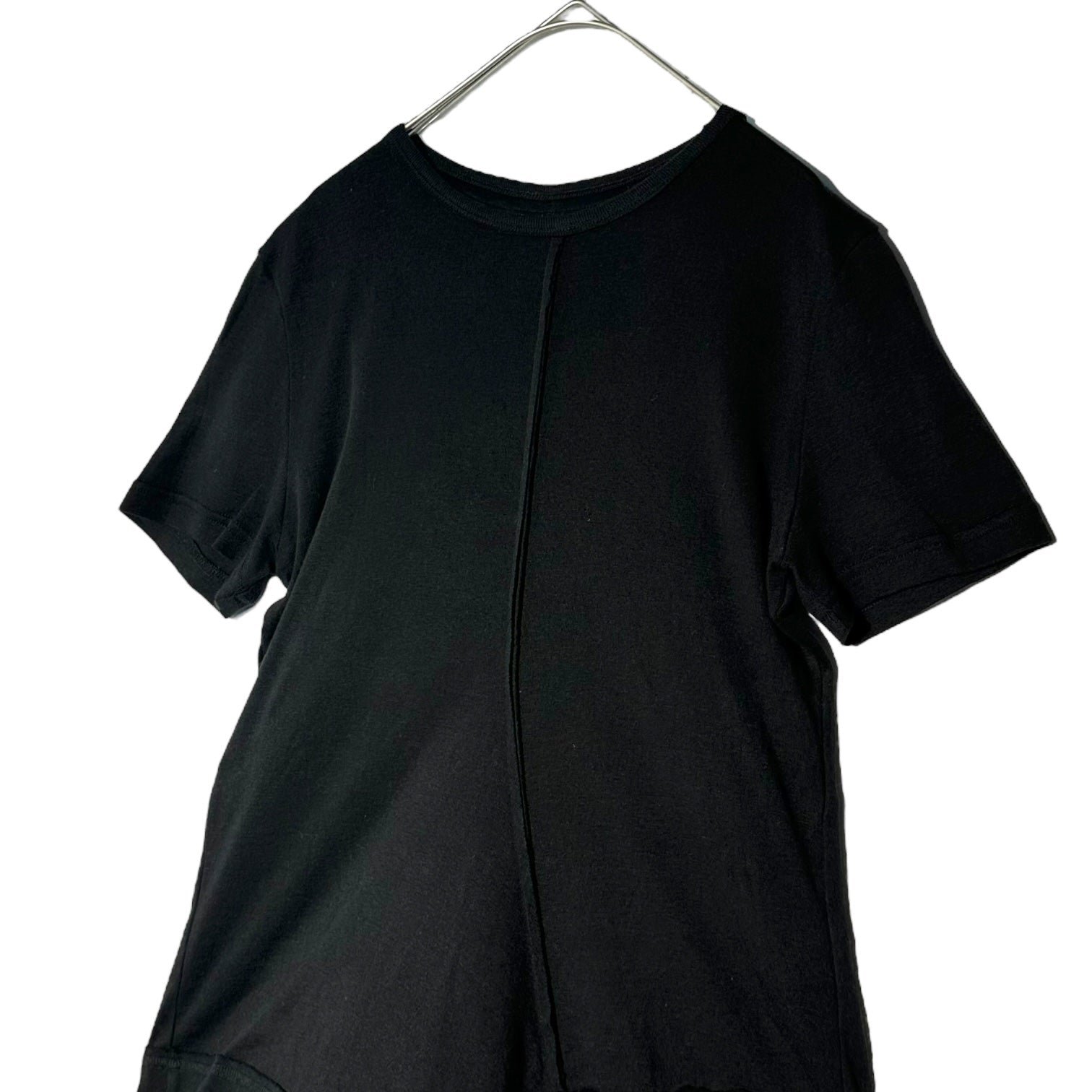 Y's(ワイズ) Back ruffle design crew neck T-shirt バック フリル デザイン クルーネック Tシャツ YD-T17-564 2(M程度) ブラック