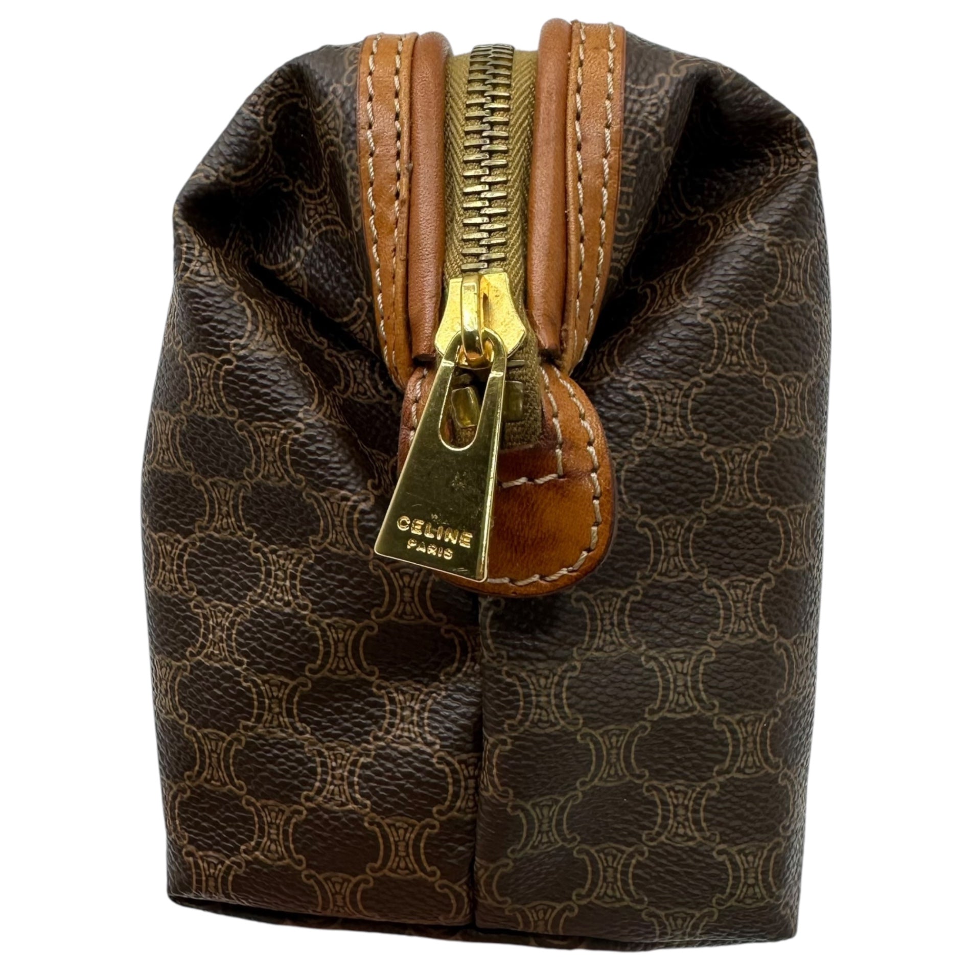 CELINE(セリーヌ) Macadam Pattern Cosmetic Pouch マカダム柄 コスメ ポーチ ブラウン OLD オールド