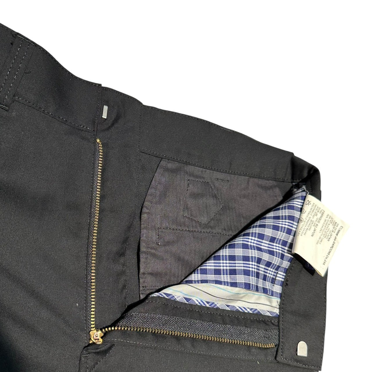 COMME des GARCONS JUNYA WATANABE MAN(コムデギャルソンジュンヤワタナベマン) 13SS Lined Design Tailored Jacket & Cinch-back tapered slacks 裏地 デザイン テーラード ジャケット & シンチバック テーパード スラックス セットアップ WK-J015 WK-P015 S ブラック AD2012