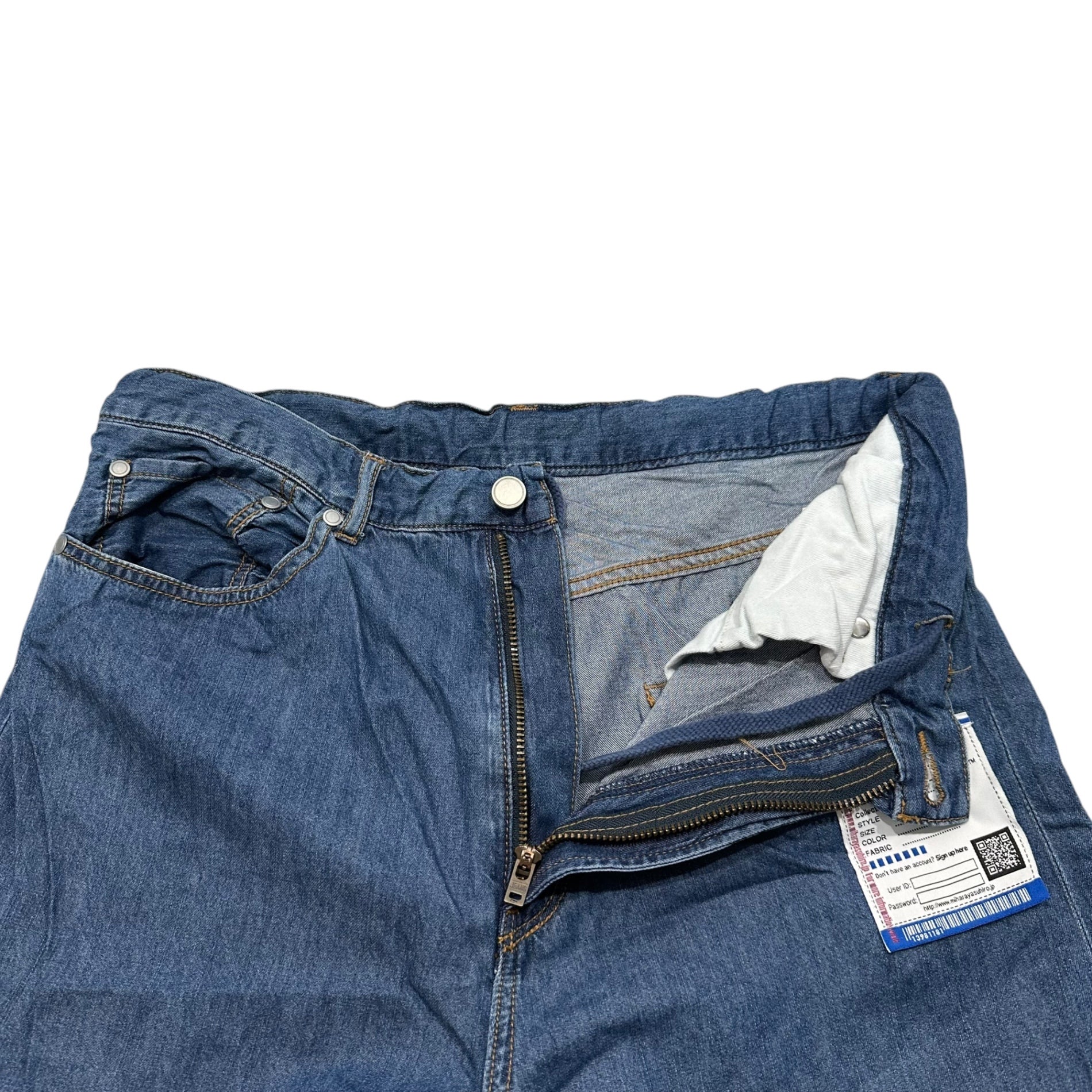 in・stru(men-tal). Maison MIHARA YASUHIRO(インストルメンタル メゾンミハラヤスヒロ) 2024SS COTTON TENCEL DENIM BAGGY PANTS コットン テンセル デニム バギー パンツ I12PT004 46 インディゴ