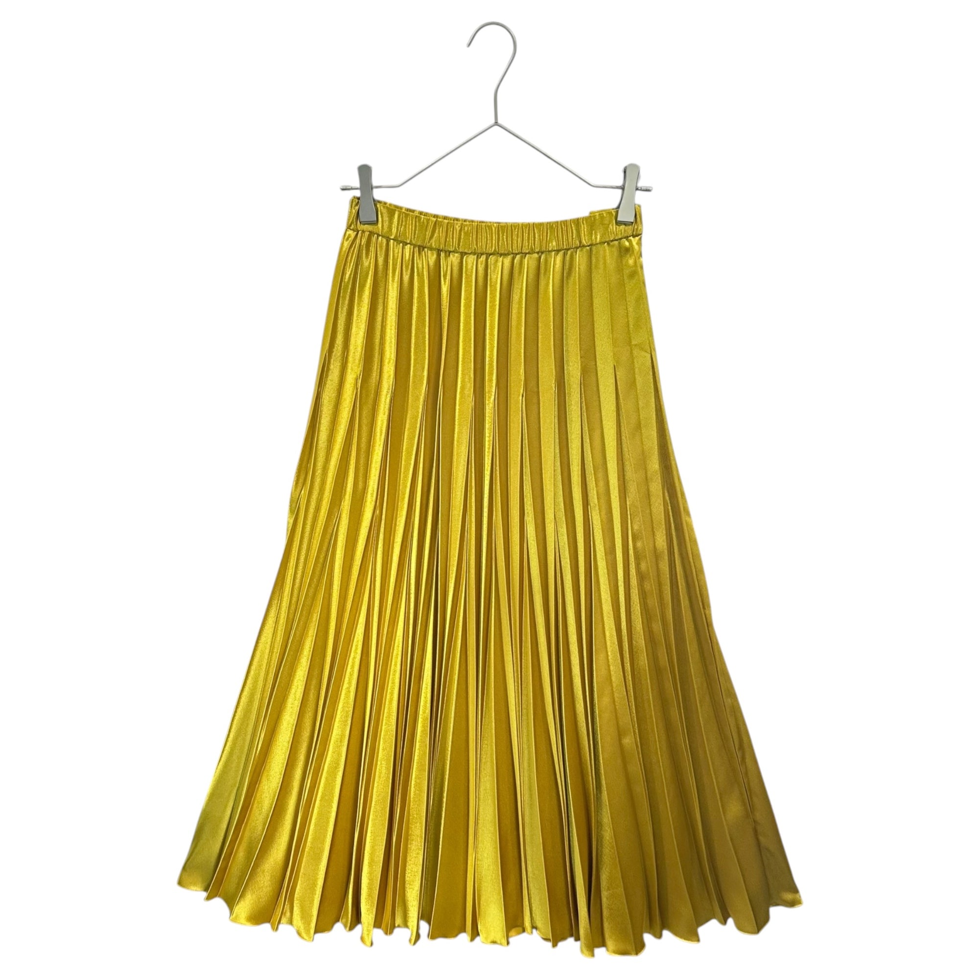 UN3D.(アンスリード) Long pleated skirt プリーツ スカート 521940800401-01 36(S程度) イエロー