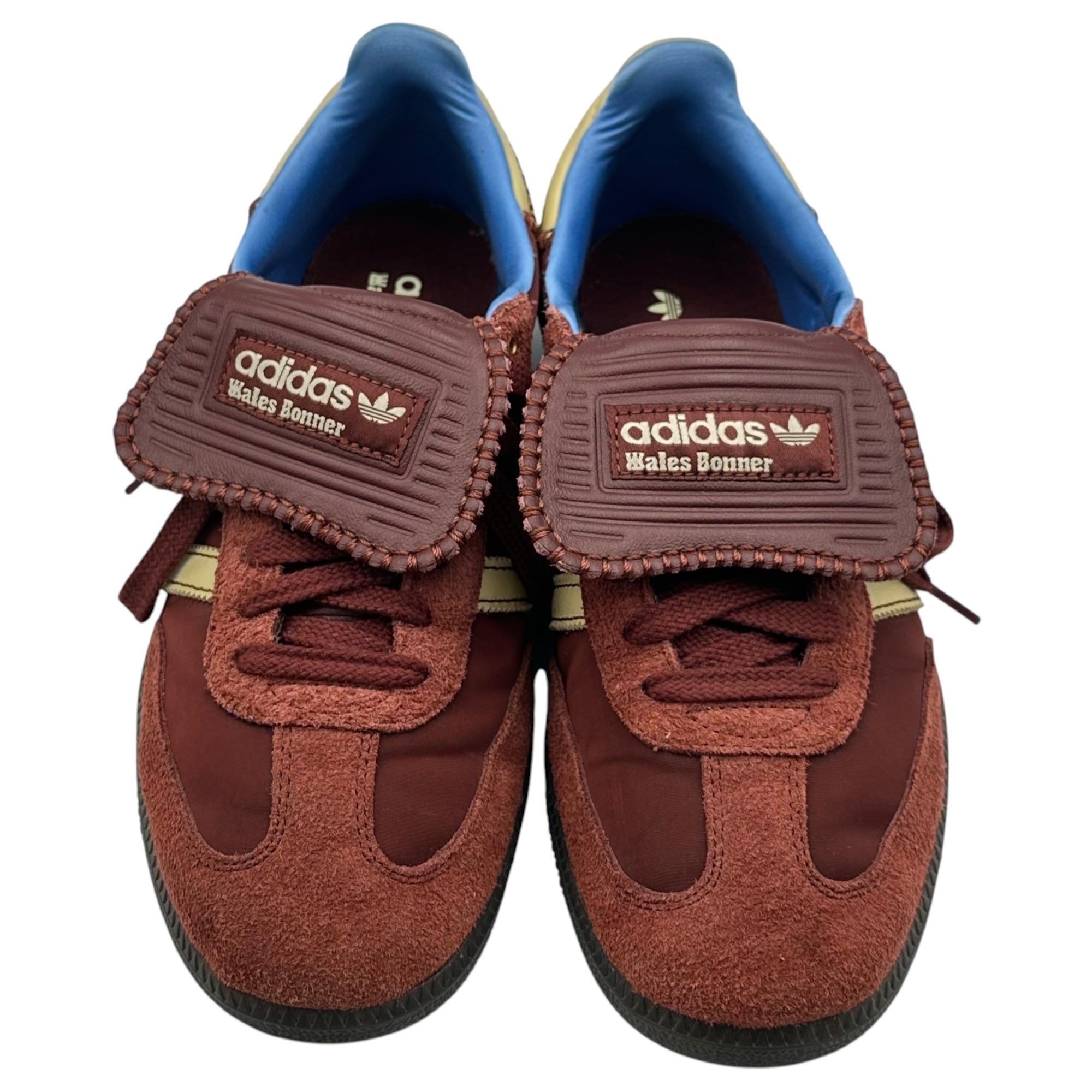 adidas×WALES BONNER(アディダス×ウェールズボナー) Samba Nylon Low "Fox Brown/Sandy Beige/Lucky Blue" サンバ ナイロン ロー IE0579 27.5cm ボルドー×ライトブルー ローカット スニーカー コラボ