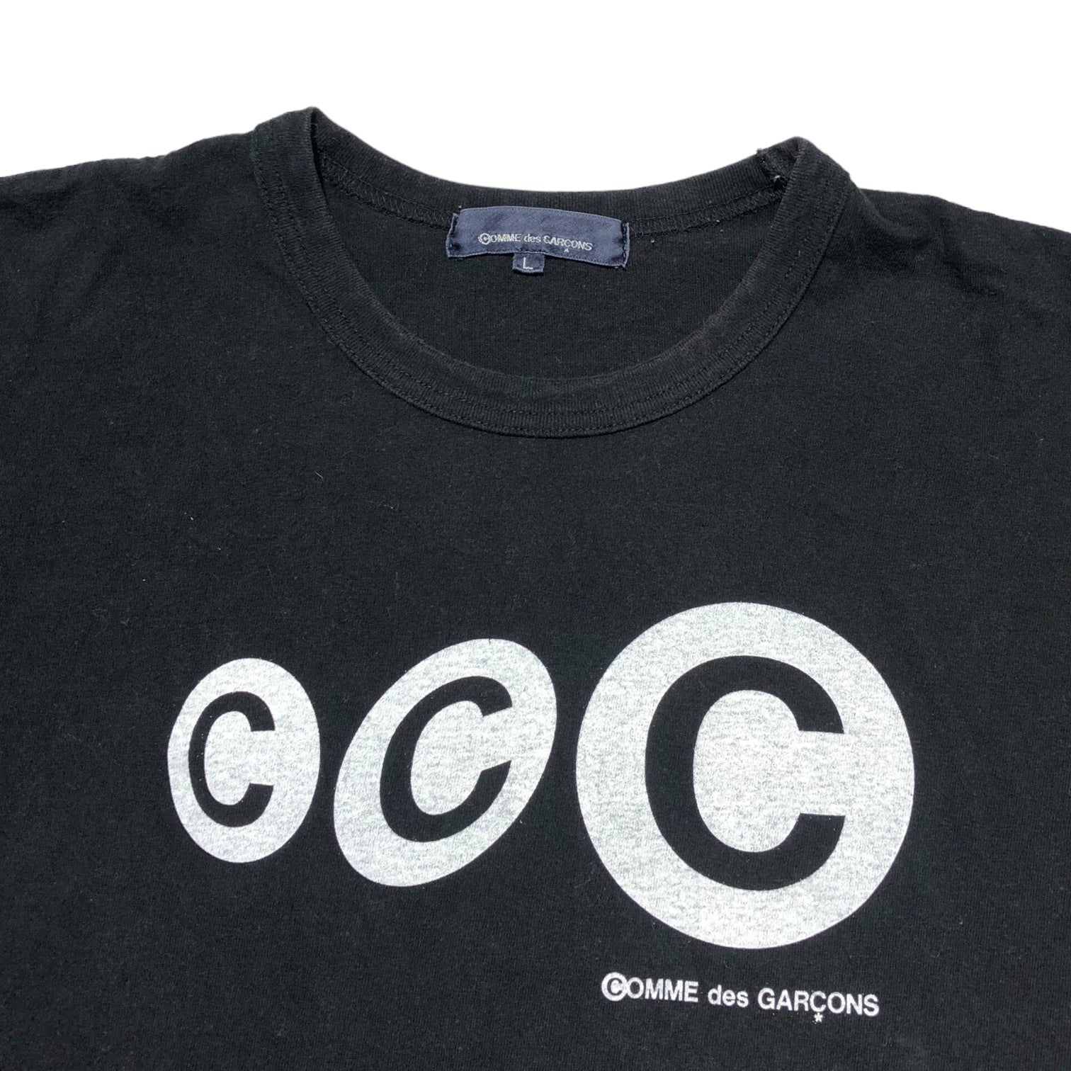 COMME des GARCONS(コムデギャルソン) 青山限定 © logo print T-shirt ロゴ プリント Tシャツ KJ-T001 L ブラック AD2019