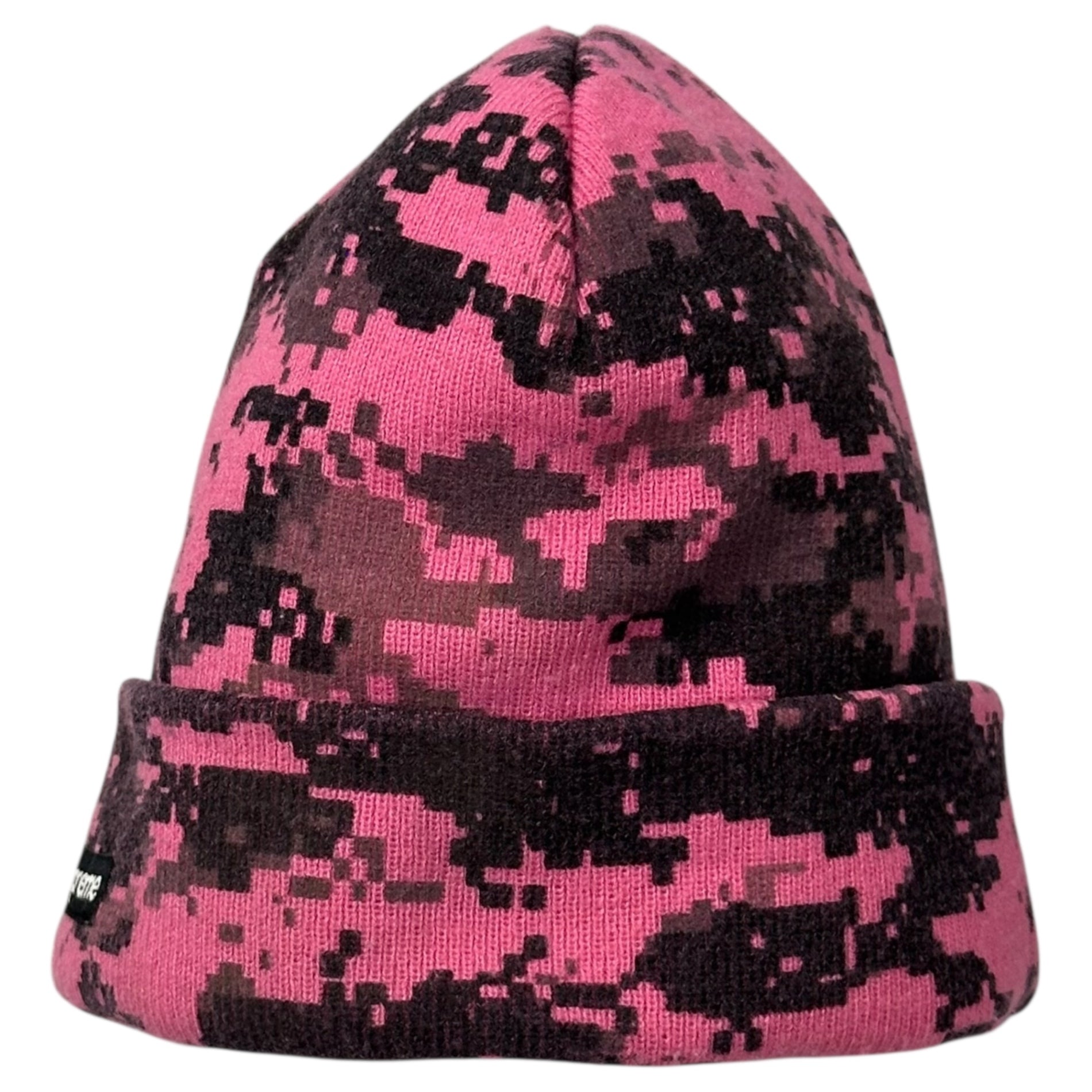 SUPREME(シュプリーム) 17AW Digi Camo Beanie デジカモ カモ ビーニー ピンク×ブラック ニット帽 スモール ボックス ロゴ