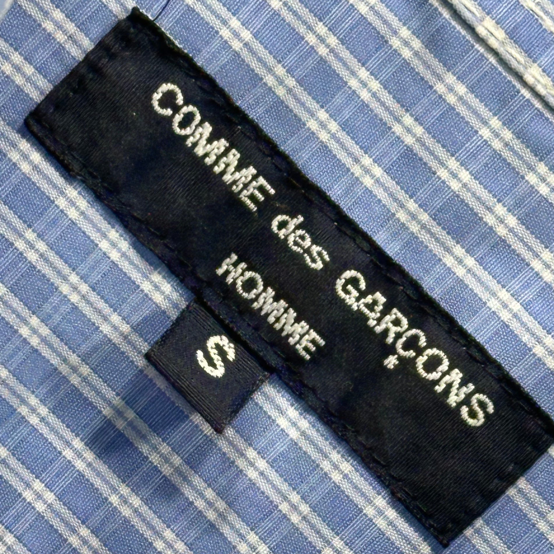 COMME des GARCONS HOMME(コムデギャルソンオム) 21SS Yellow Stitch Check Shirt イエローステッチ チェック シャツ HG-B009 S ブルー×ホワイト×イエロー AD2020