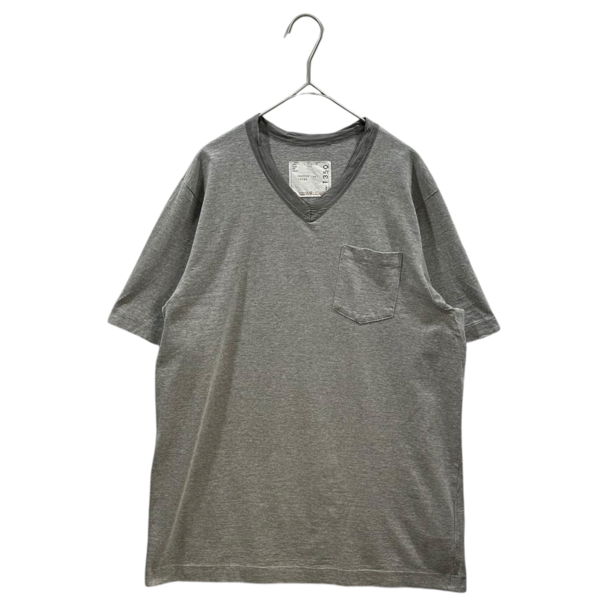 sacai(サカイ) 2017SS Contrast-Fabric V-Neck Pocket T-Shirt 別布切替 Vネック ポケット Tシャツ 17-01350M 2(M程度) グレー