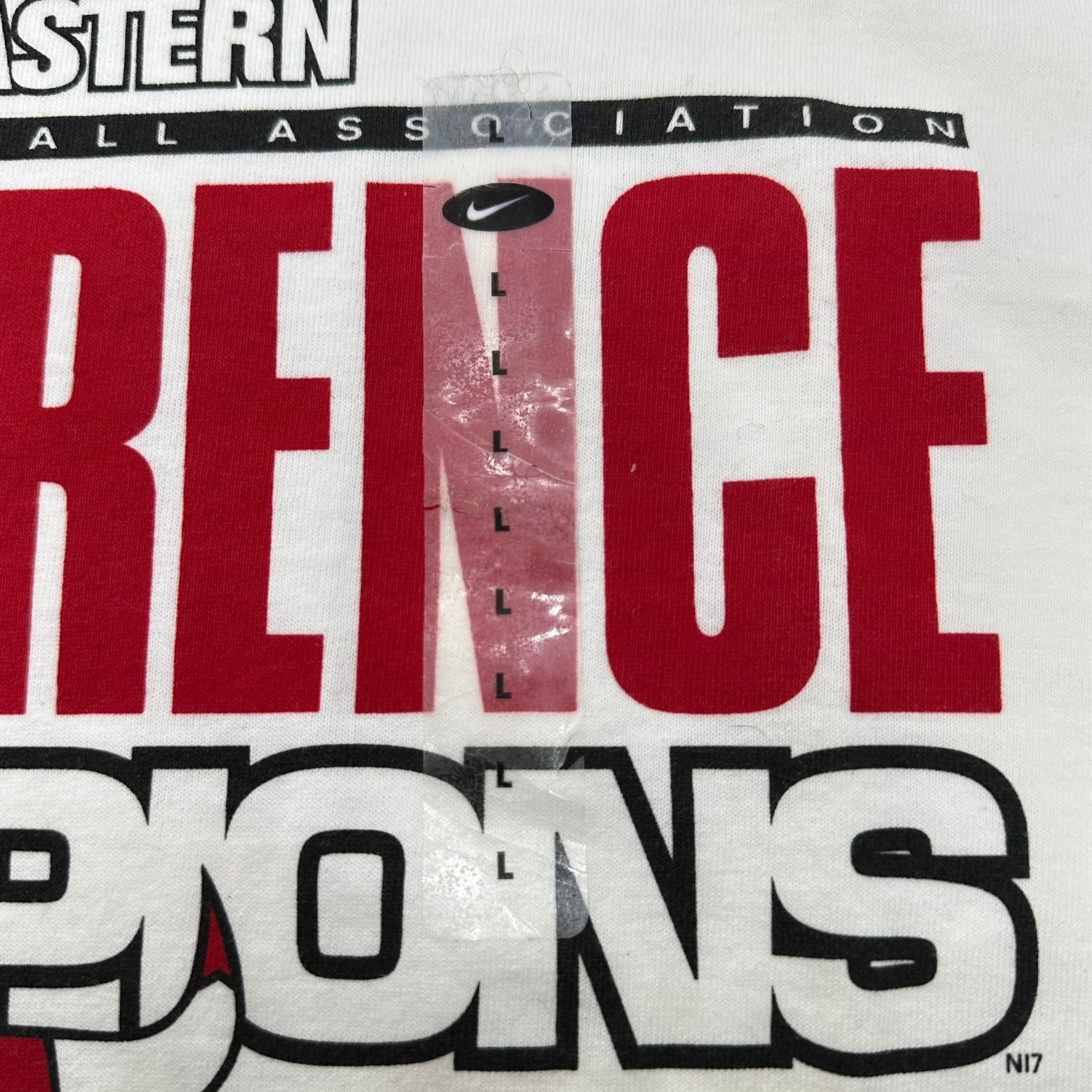 NIKE(ナイキ) 1998 EASTERN CONFERENCE CHAMPIONS Chicago Bulls Tee シカゴ ブルズ Tシャツ L ホワイト 90’s 90年代 ヴィンテージ デッドストック NBA