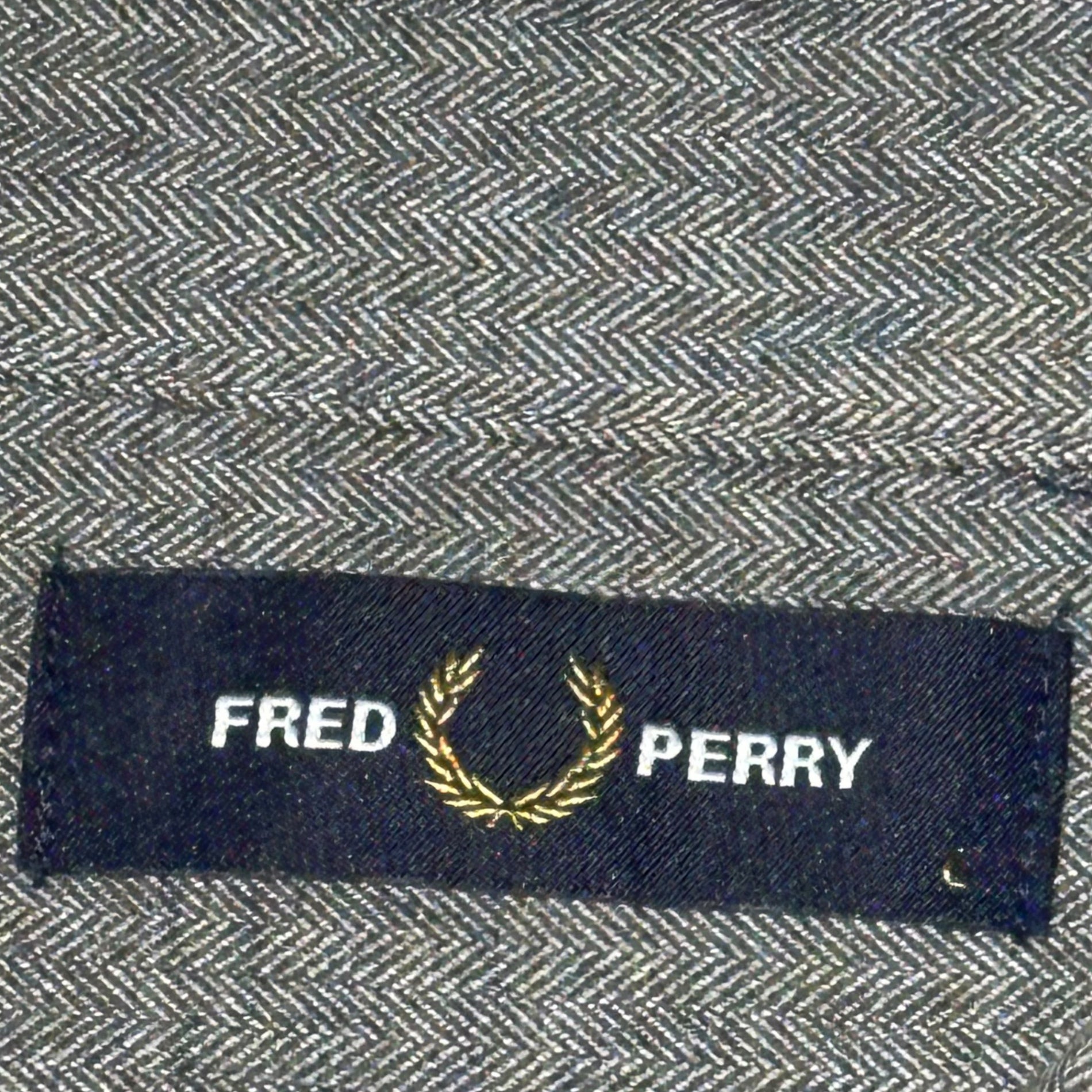 FRED PERRY(フレッドペリー) Brushed Panelled Shirt ブラッシュド パネルシャツ F4592 L グレー×ネイビー