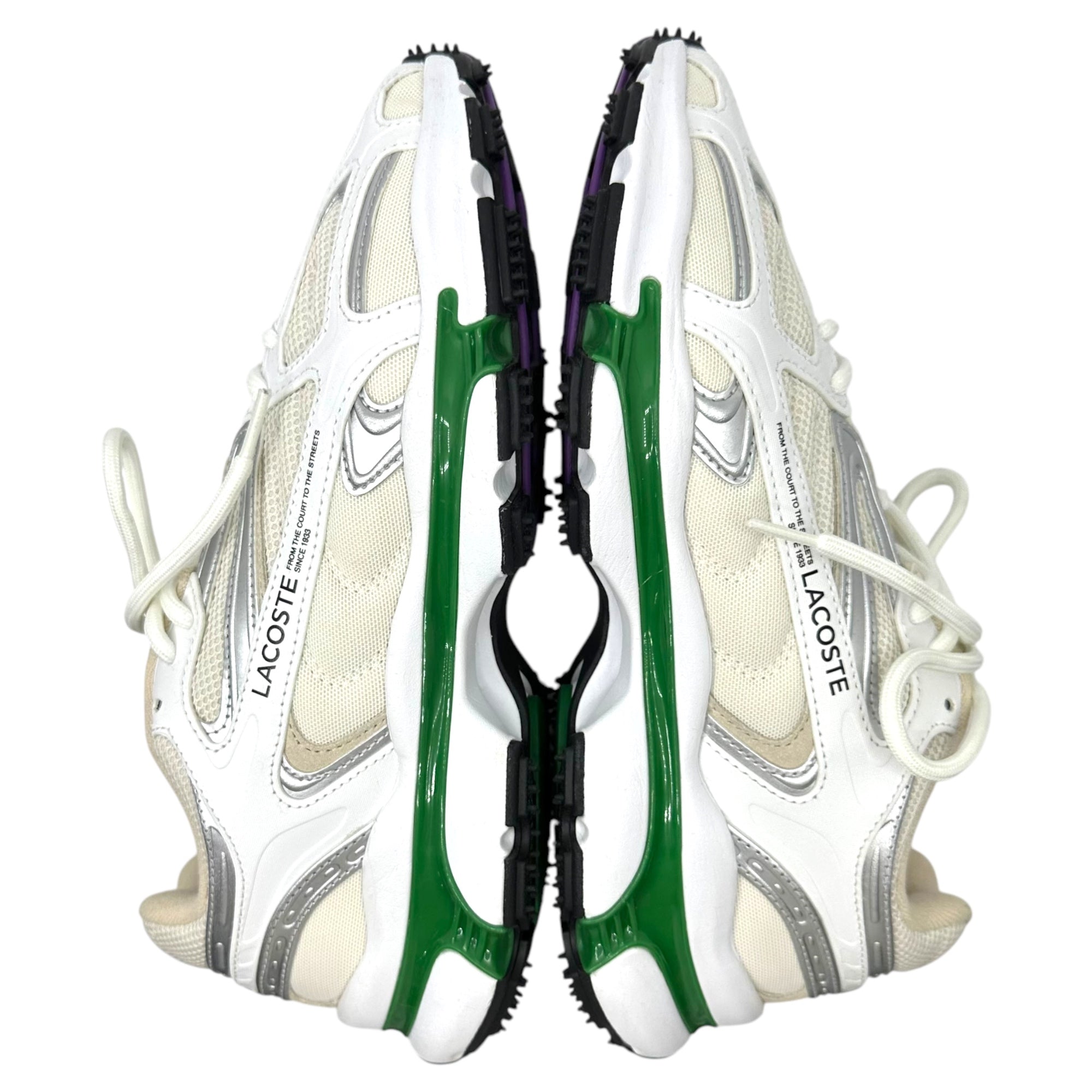 LACOSTE(ラコステ) L003 2K24 124 1 SFA ローカット スニーカー 747SMA0013082 27.5cm ホワイト×グリーン