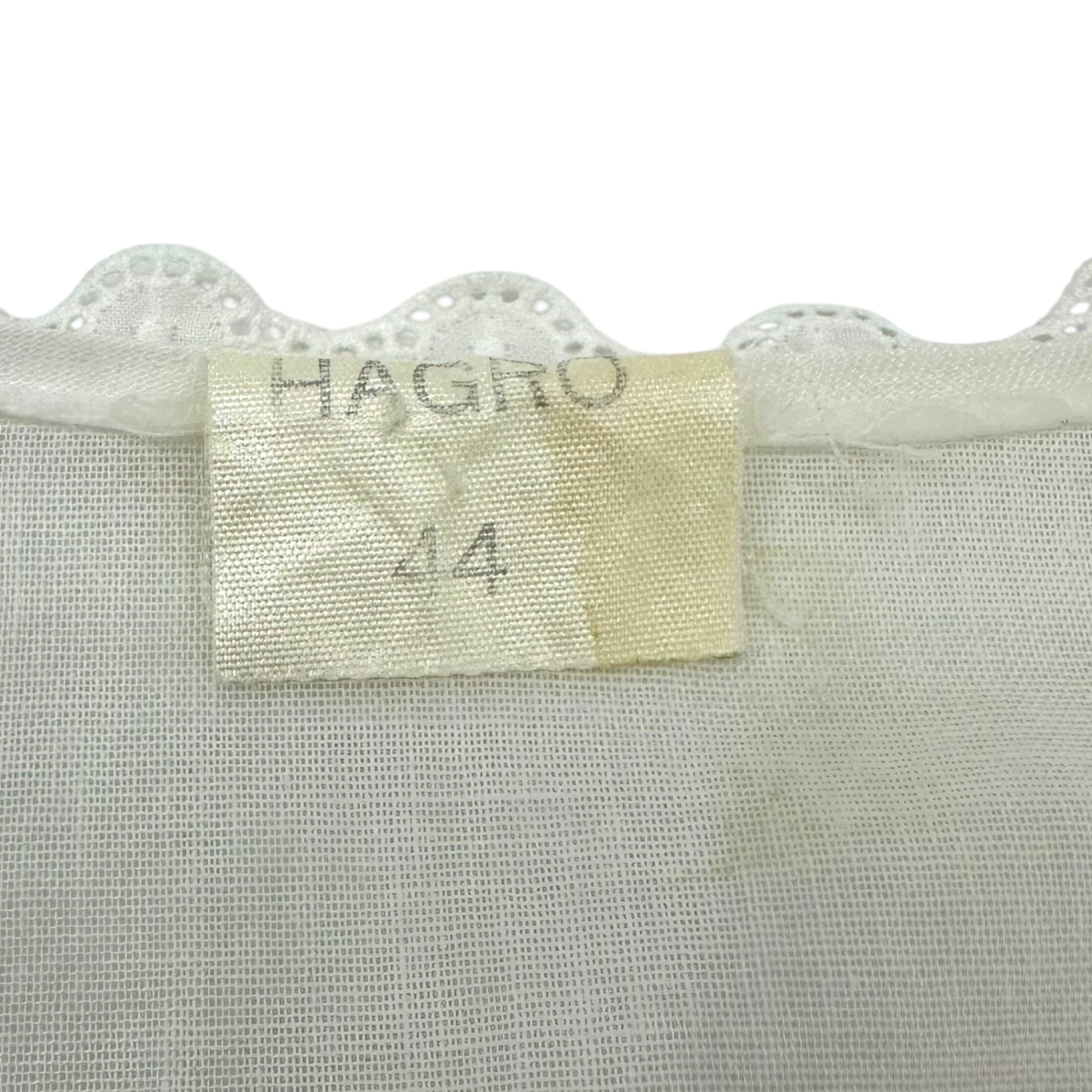 VINTAGE 70's~Tyrolean embroidery short blouse チロリアン 刺繍入りショートブラウス 44(Lサイズ) ホワイト