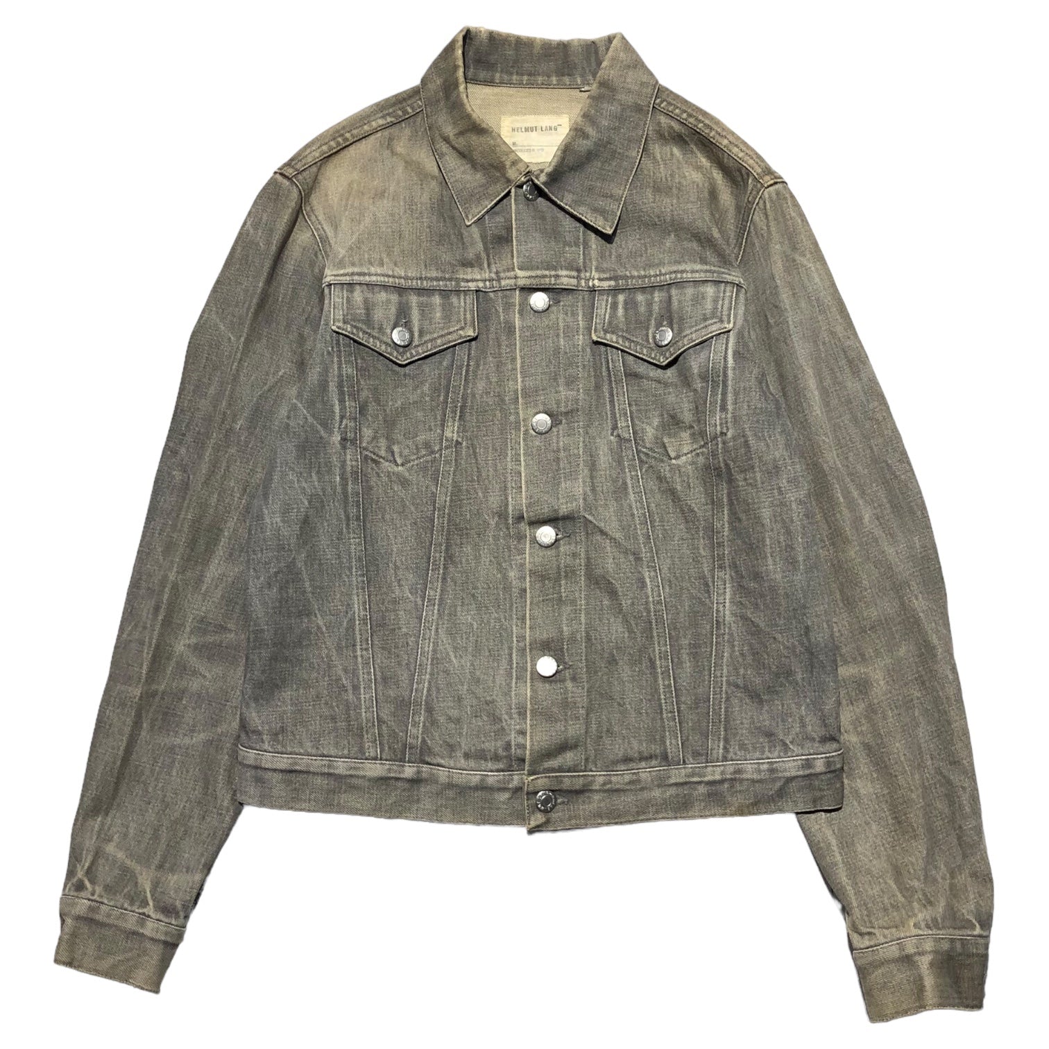 HELMUT LANG(ヘルムートラング) 90's archive denim jacket アーカイブ デニム ジャケット 本人期 44(S程度) グレー 1999 トラッカー ヴィンテージ