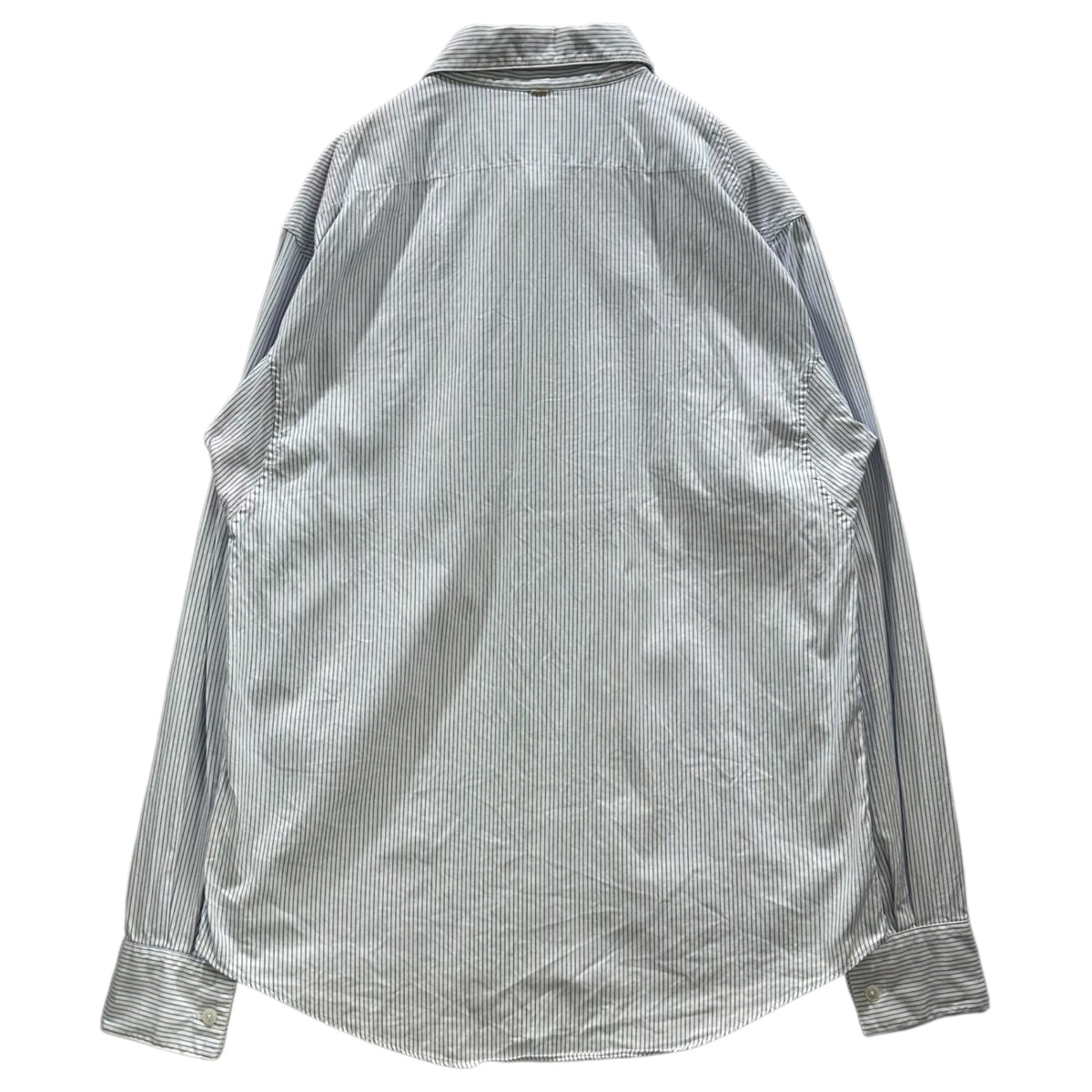 VISVIM(ビズビム/ヴィズヴィム) Striped Regular-Collar Shirt ストライプ レギュラー カラー シャツ S ホワイト×ライトブルー