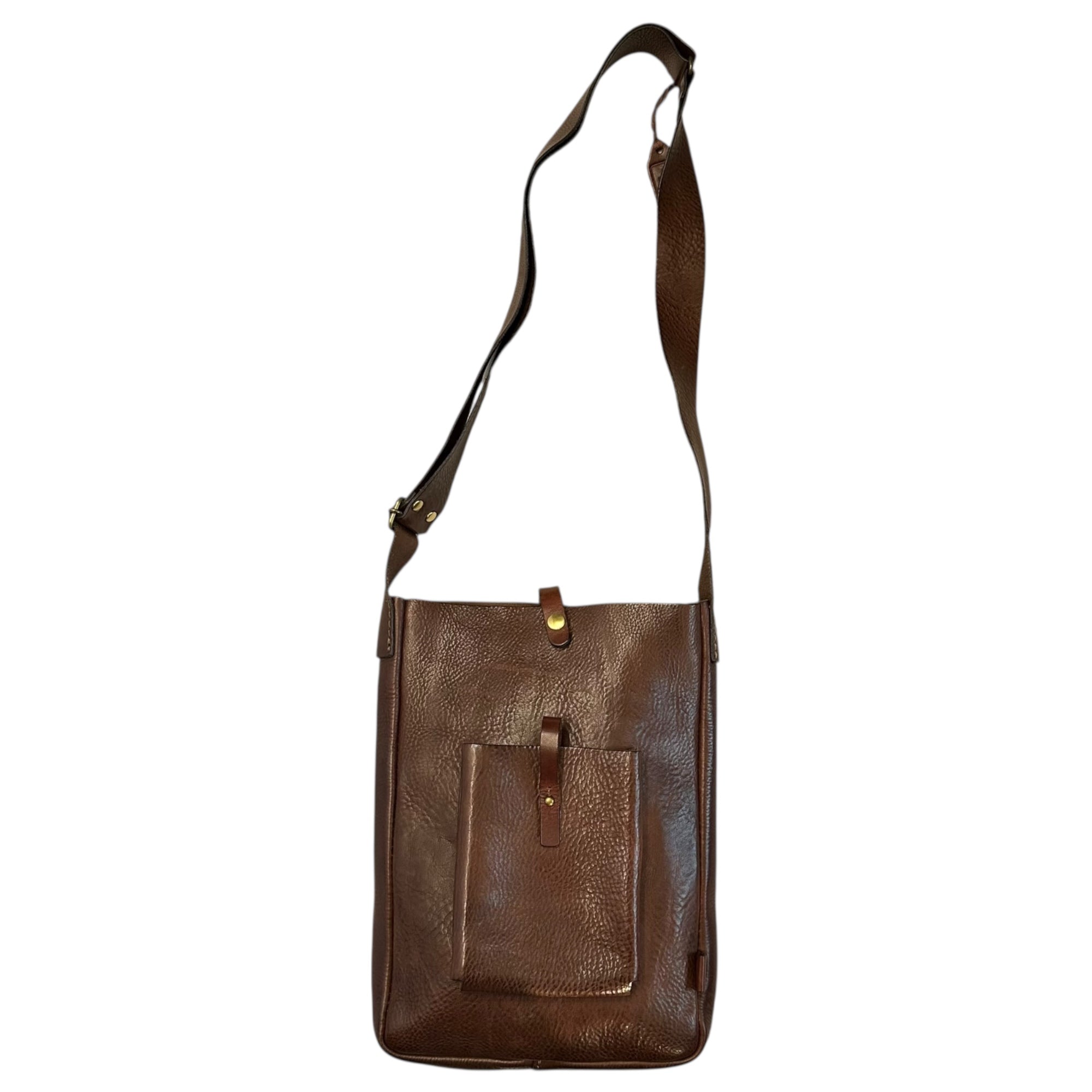 美品✨ HERZ ヘルツ　ショルダーバッグ　本革　オールレザー　ブラウン HERZ(ヘルツ) Leather Shoulder Bag レザー ショルダー バッグ ブラウン