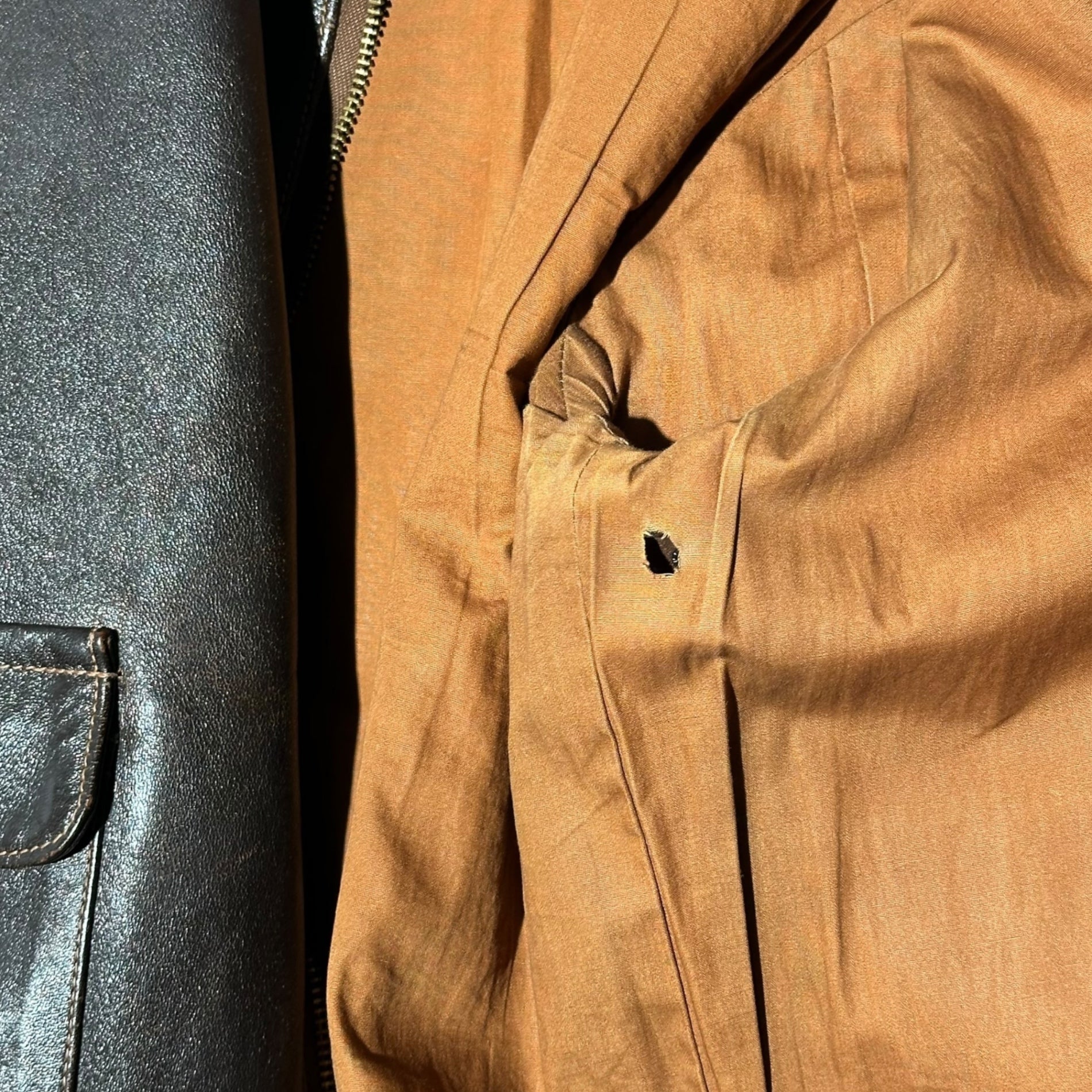 THE REAL McCOY'S(ザリアルマッコイズ) A-2 Leather Flight Jacket レザー フライト ジャケット 30-1415 34(XS程度) ブラウン CONMAR ZIP
