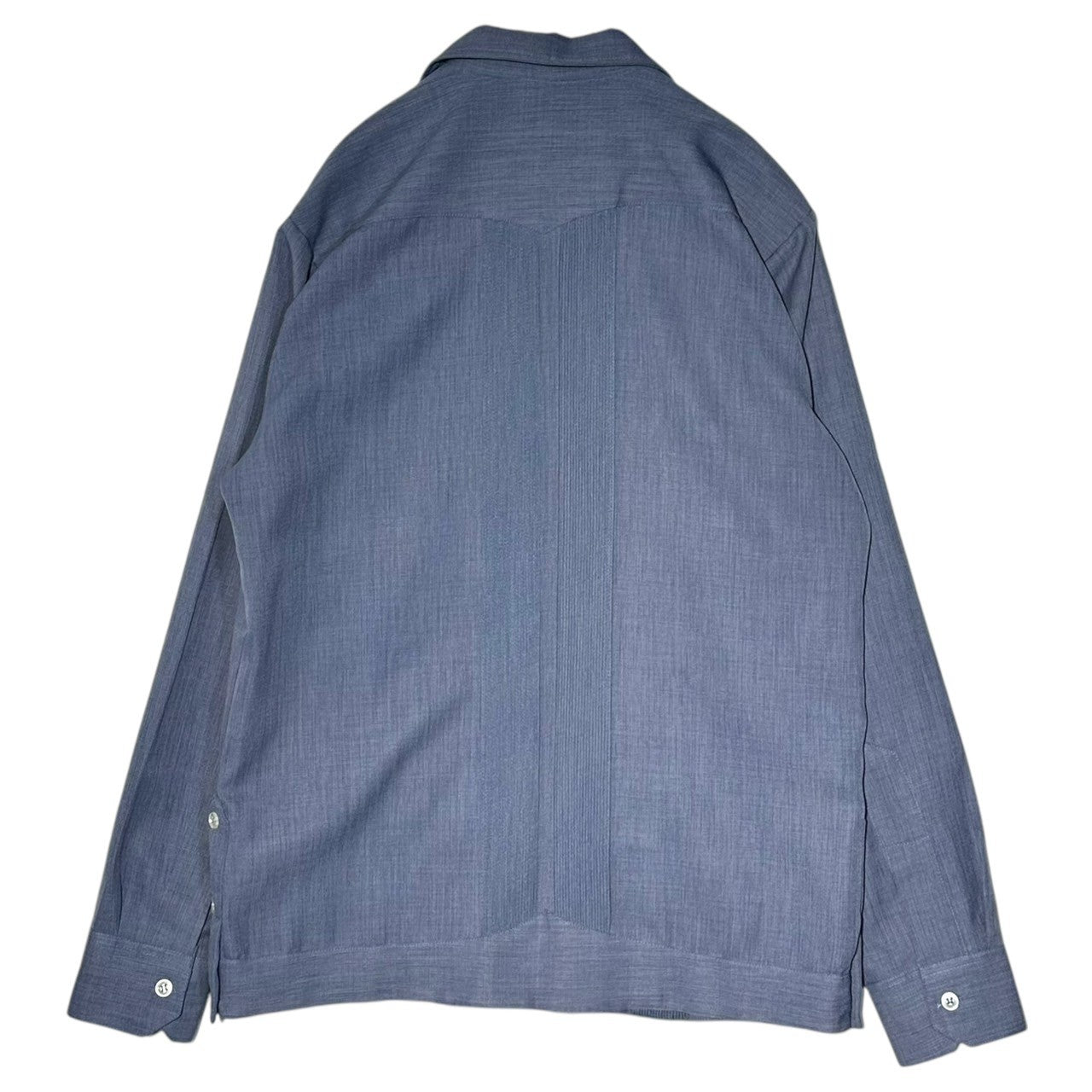 Estrella Standard Guayabera(エストレヤスタンダードグァジャベーラ) LONG SLEEVES GUAYABERA REJILLADA CIPRE 長袖 キューバ シャツ 36(S程度) スカイブルー