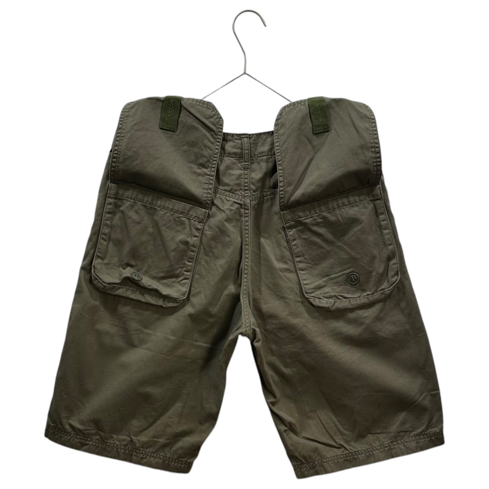 GOODENOUGH(グッドイナフ) 00’s Flap-Pocket Double-Knee Cargo Shorts フラップ ポケット ダブルニー カーゴ ショーツ M カーキ ハーフ ショート パンツ