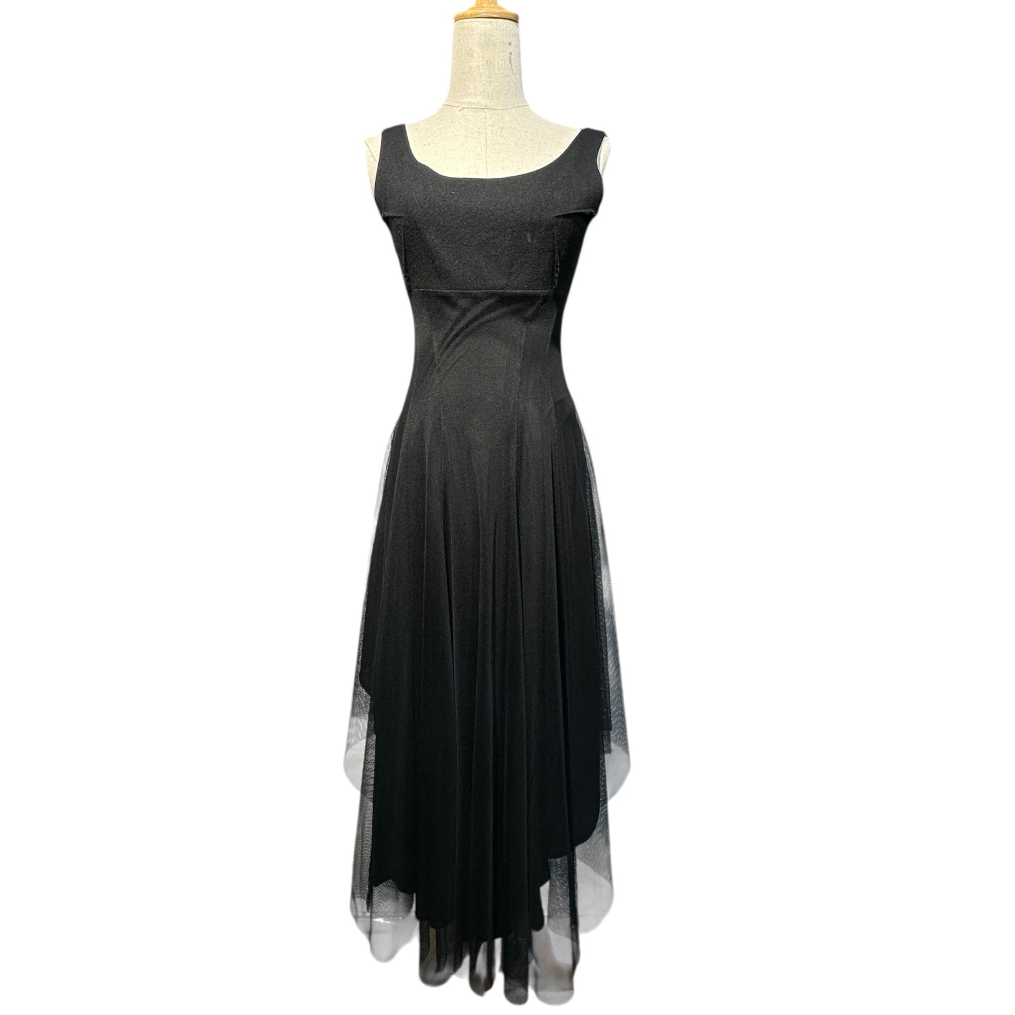 MICHIKO by Y's(ミチコ バイ ワイズ) Sleeveless Tulle Dress ノースリーブ チュール ドレス ワンピース YF-D32-807 1(S程度) ブラック