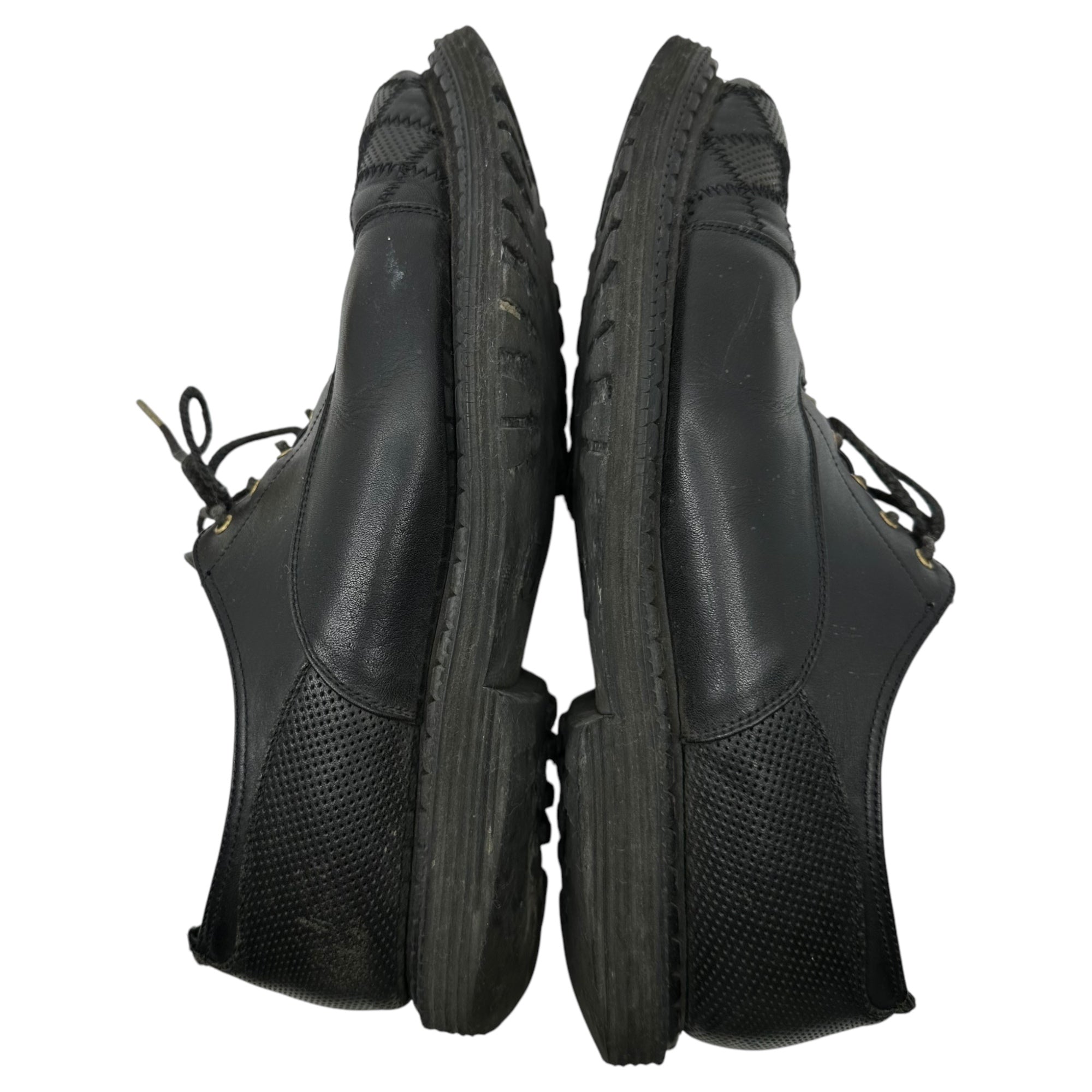 JOLI(ジョリ) Toe plaid craft leather shoes チェックトゥ クラフトレザーシューズ 4(27～28.0cm程度) ブラック ソール減り、使用感有