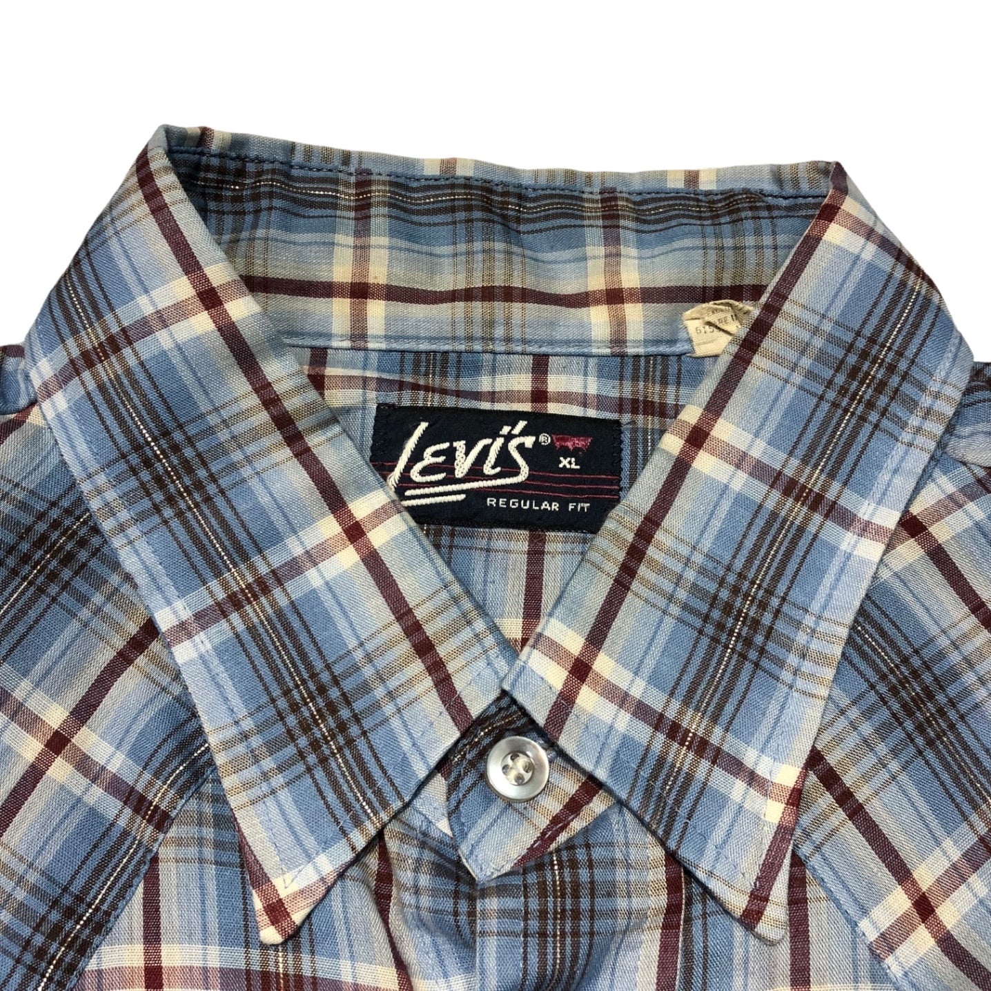 Levi's(リーバイス) 70’s western check shirt ウエスタン チェック シャツ 60648-2319 XL スカイブルー ヴィンテージ 70年代