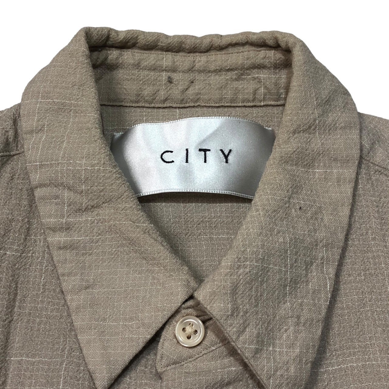 CITY(シティー) 21SS CHECK SHORT SLEEVE SHIRTS/チェックショートスリーブシャツ 111302220 SIZE 1(S) ベージュ