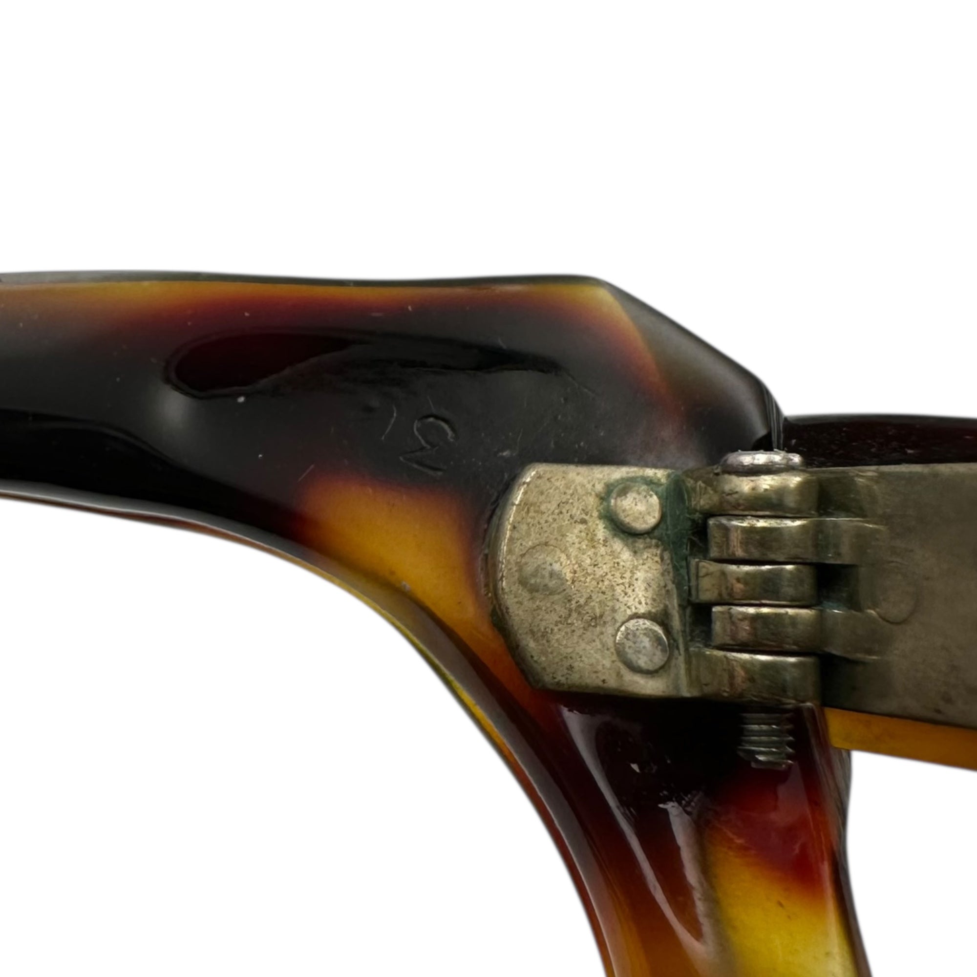 FRENCH VINTAGE(フレンチ ヴィンテージ) 40's Vintage Sunglasses Frames 40年代 ヴィンテージ サングラス フレーム 眼鏡 ブラウン アヴァンギャルド 芯無し セルロイド 3ドット