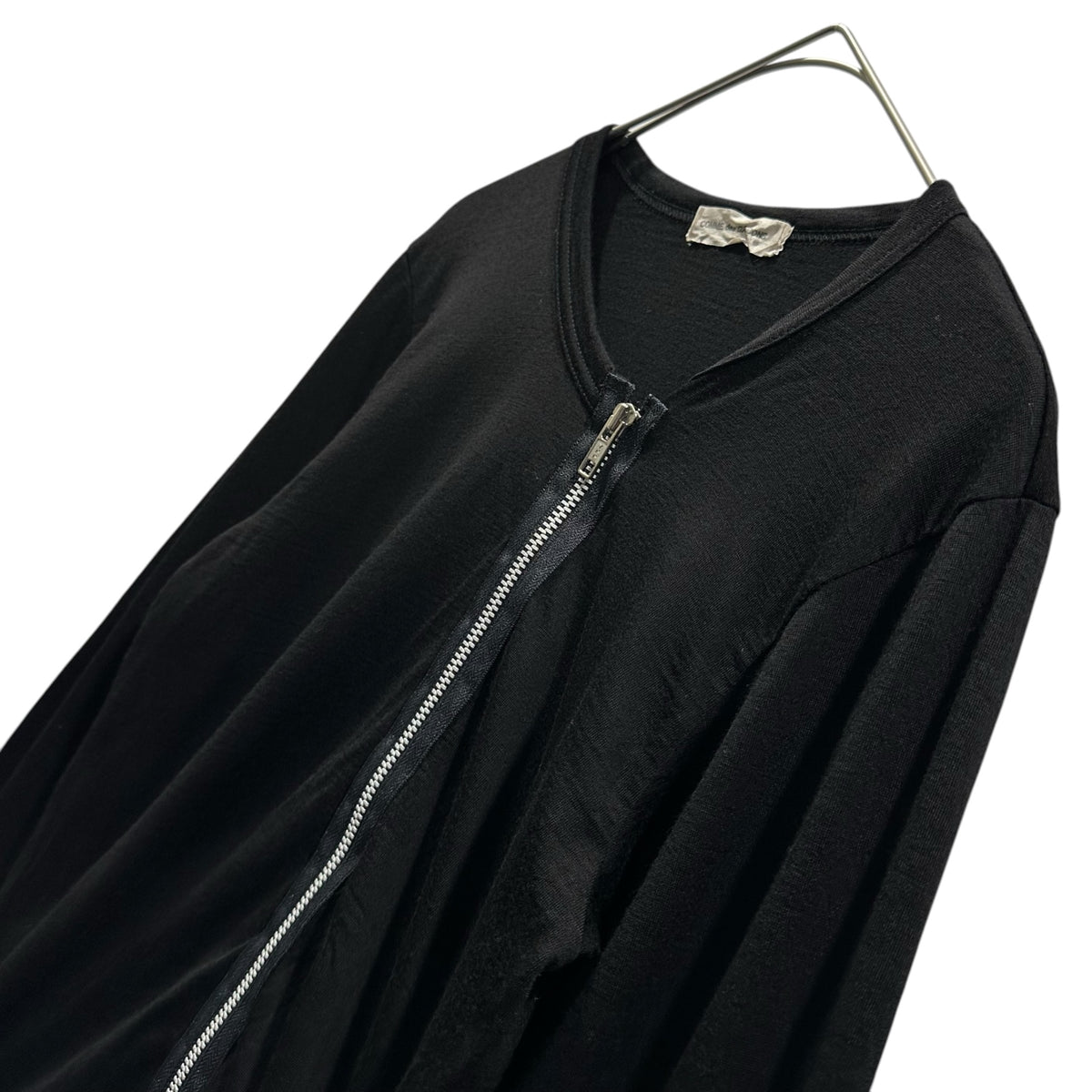 COMME des GARCONS(コムデギャルソン) 2000's Zip-Up Wool and Nylon Cardigan ジップアップ ウール ナイロン カーディガン GT-040470 FREE ブラック AD2000 00s アーカイブ