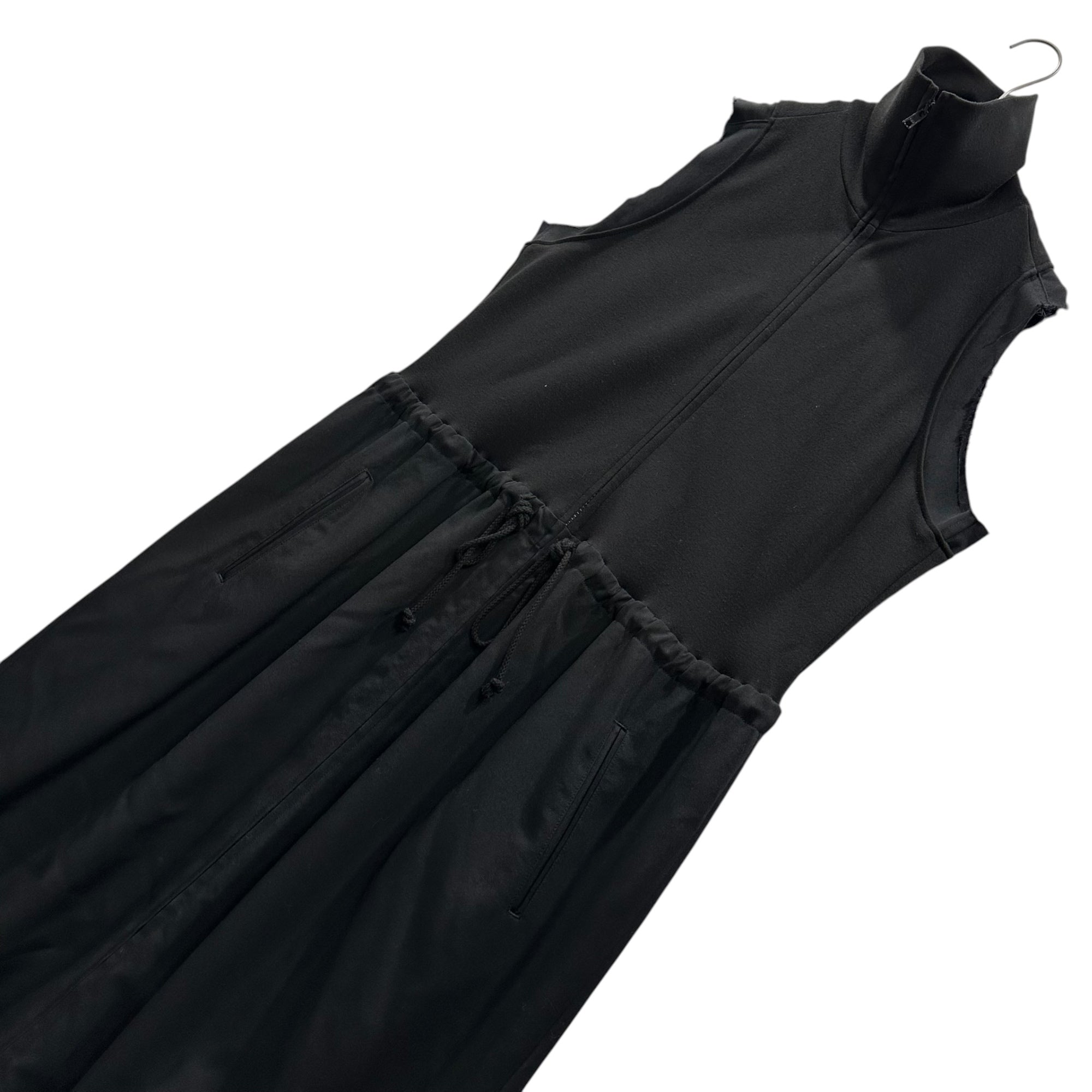 Y's(ワイズ) 2022AW WOOL GABARDINE COMBINATION DRESS ウール ギャバジン コンビーネーション ドレス YE-D02-807 1(S程度) ブラック