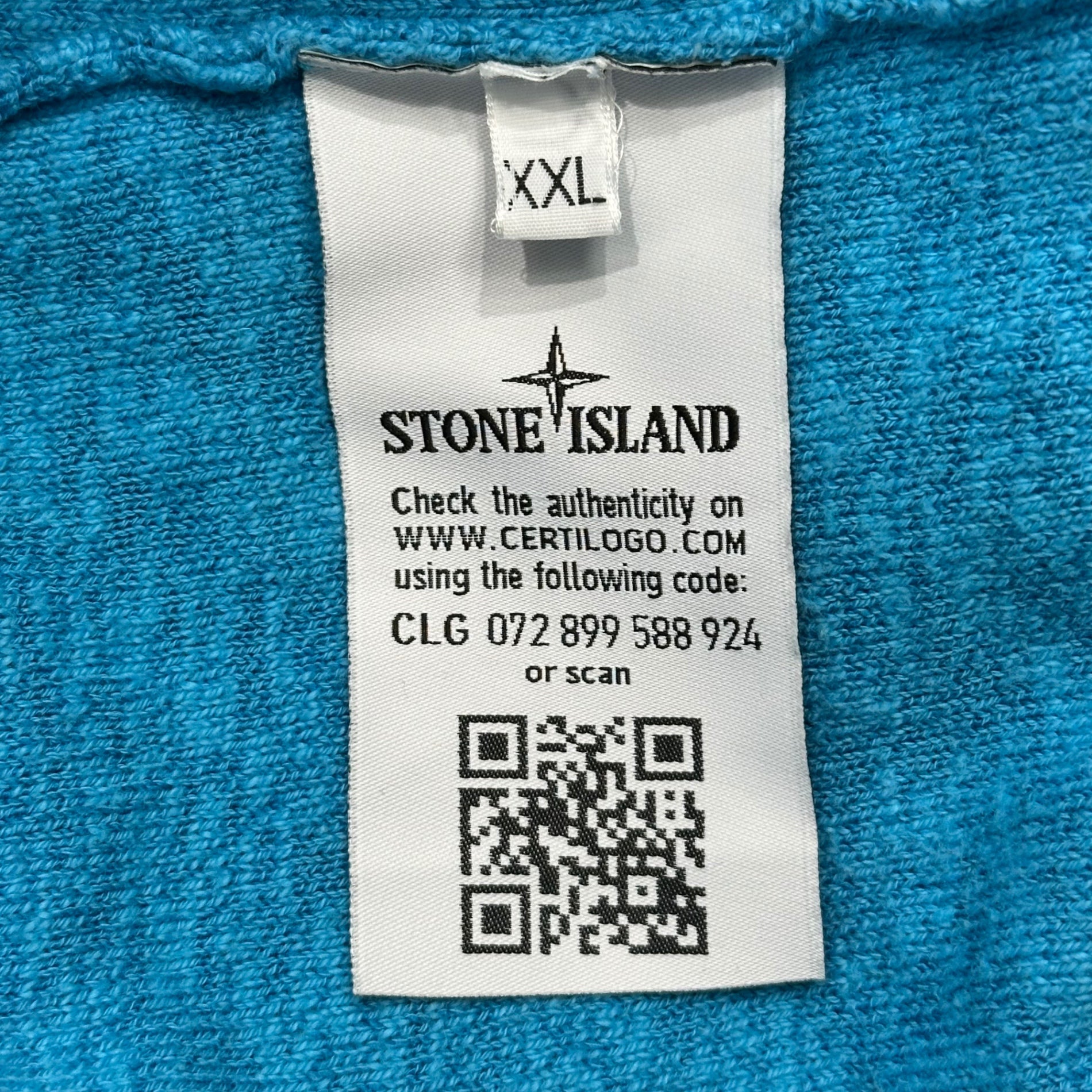 STONE ISLAND(ストーンアイランド) Garment-dyed knit nylon paneled full-zip hoodie ガーメントダイ ニット ナイロン 切替 フルジップ フーディ パーカー XXL ブルー