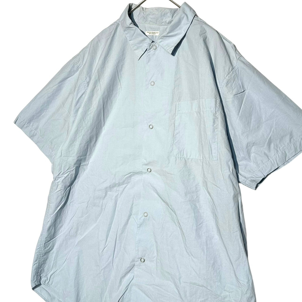 PHIGVEL(フィグベル) Snap button S/S shirt スナップ ボタン 半袖 シャツ PMAH-SS04 2(M程度) ブルー