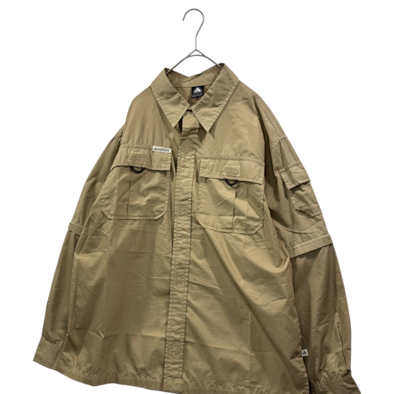 【廃盤品】90s NIKE ACG 2WAY テックロングスカート ベージュ S NIKE ACG(ナイキエーシージー) 90's~00's 2WAY Fishing L/S Shirt